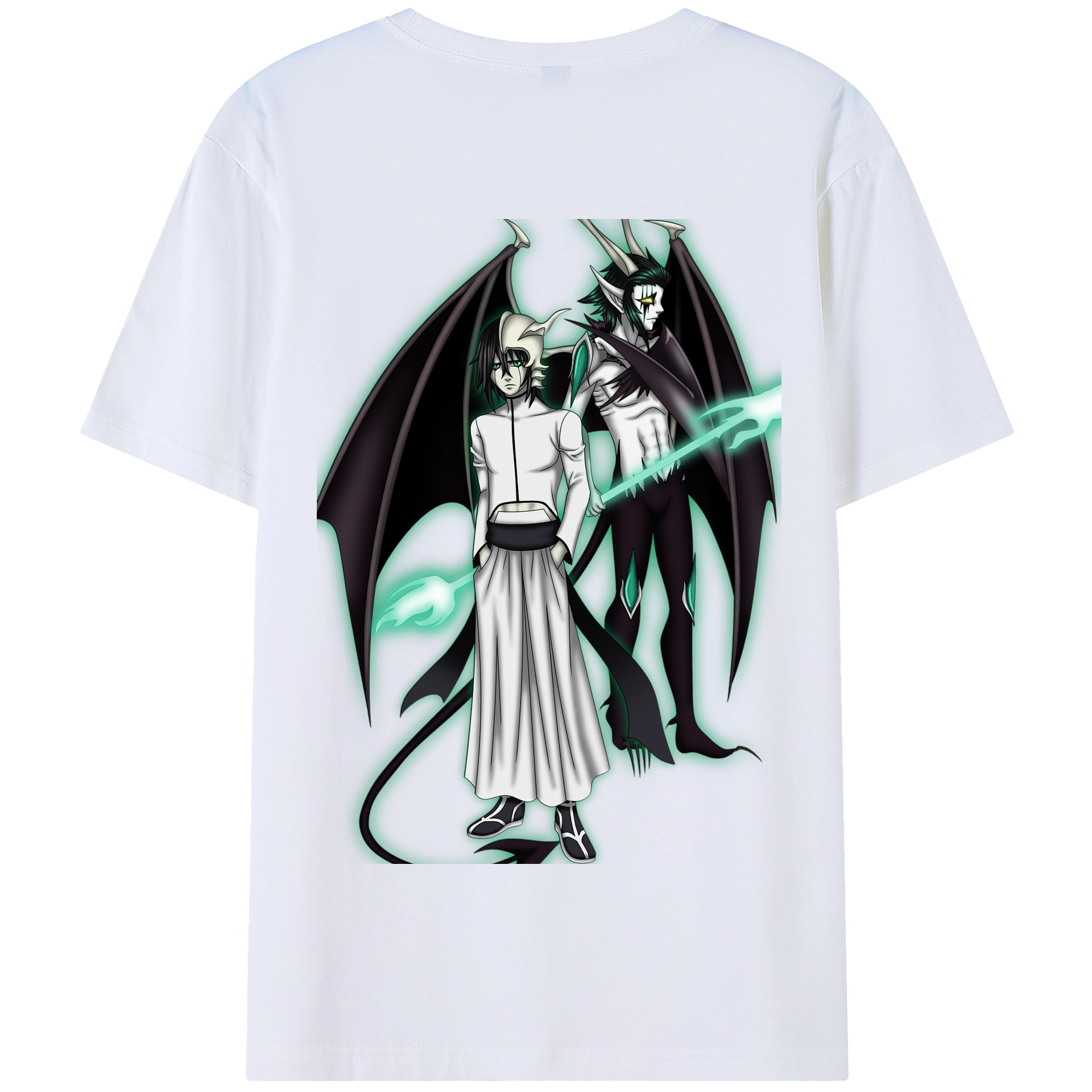 （画像用） ブリーチ ウルキオラ·シファー BLEACH Ulquiorra cifer 綿100％半袖Tシャツ（背面プリント）