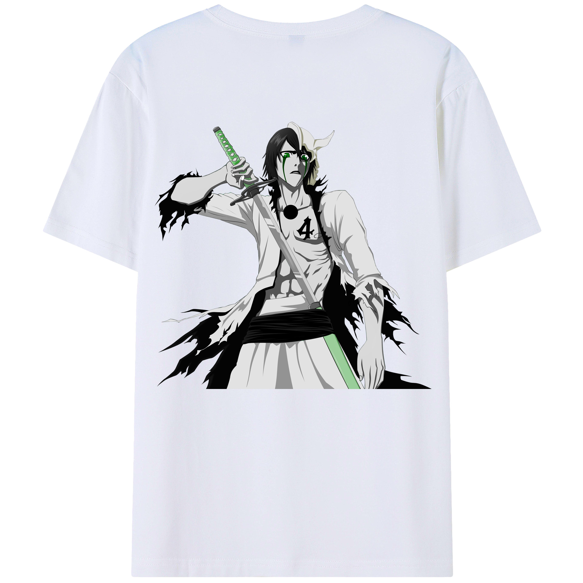 （画像用） ブリーチ ウルキオラ·シファー BLEACH Ulquiorra cifer 綿100％半袖Tシャツ（背面プリント）