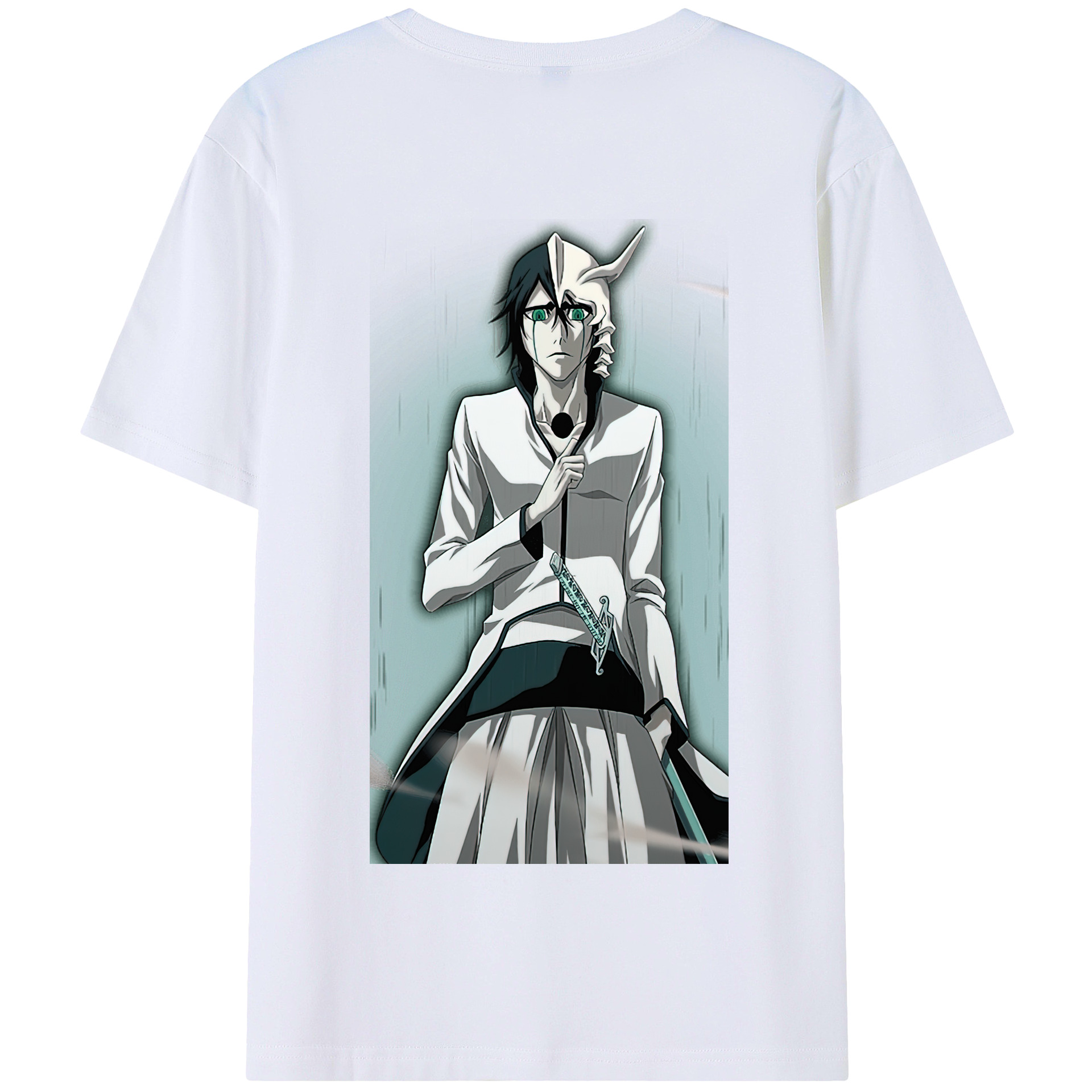 （画像用） ブリーチ ウルキオラ·シファー BLEACH Ulquiorra cifer 綿100％半袖Tシャツ（背面プリント）