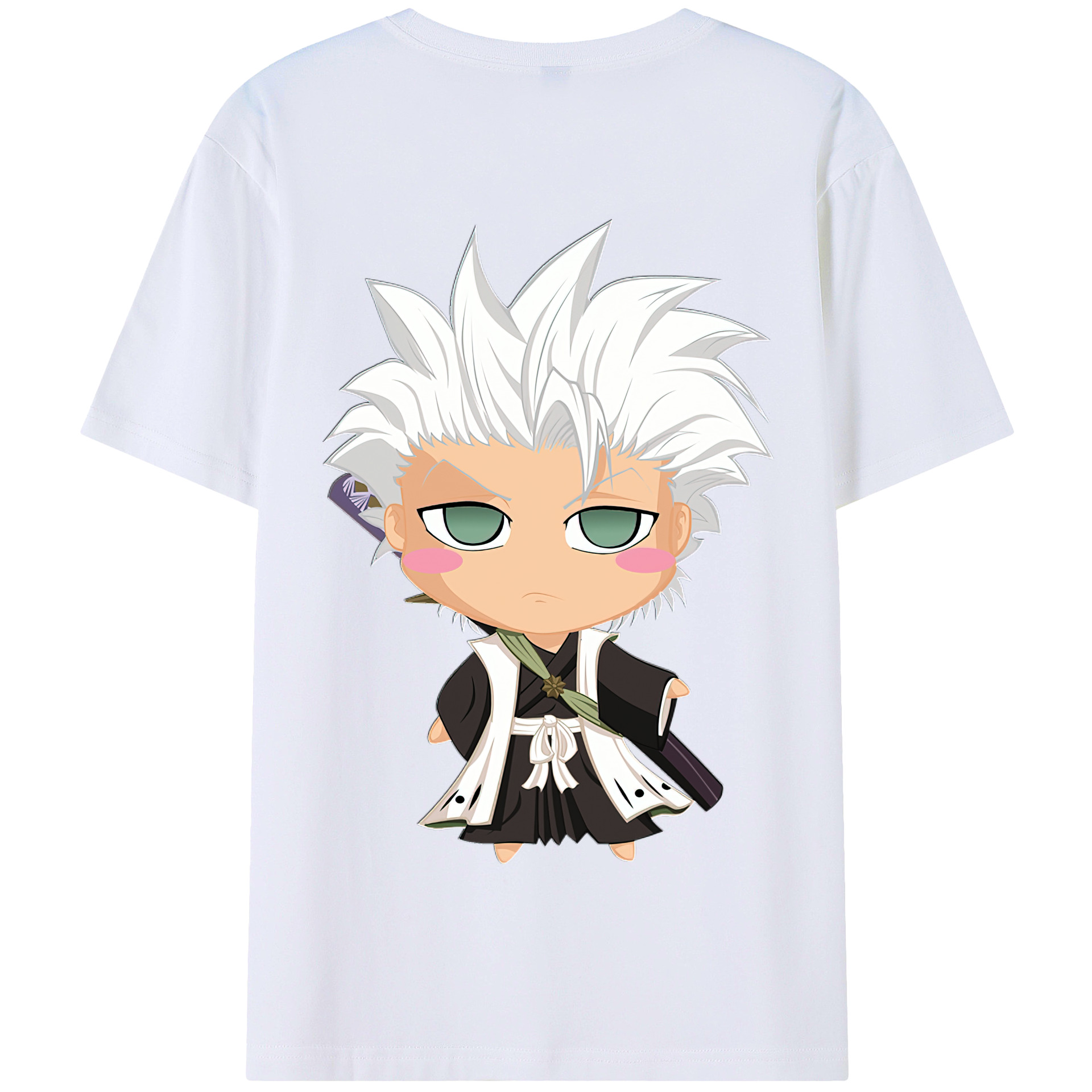 （画像用） ブリーチ 日番谷冬獅郎（ひつがや とうしろう） BLEACH Hitsugaya Toushirou 綿100％半袖Tシャツ（背面プリント）