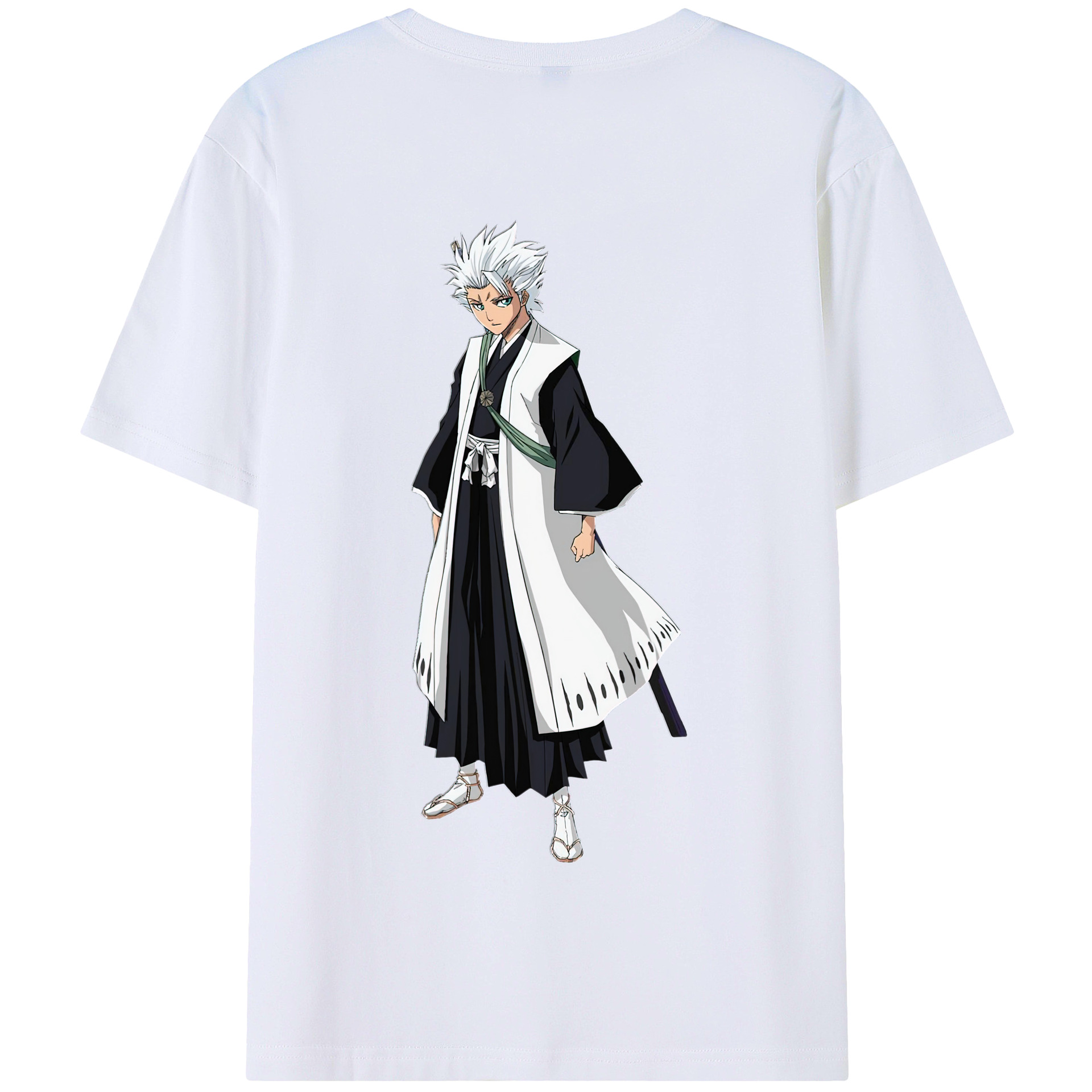 （画像用） ブリーチ 日番谷冬獅郎（ひつがや とうしろう） BLEACH Hitsugaya Toushirou 綿100％半袖Tシャツ（背面プリント）