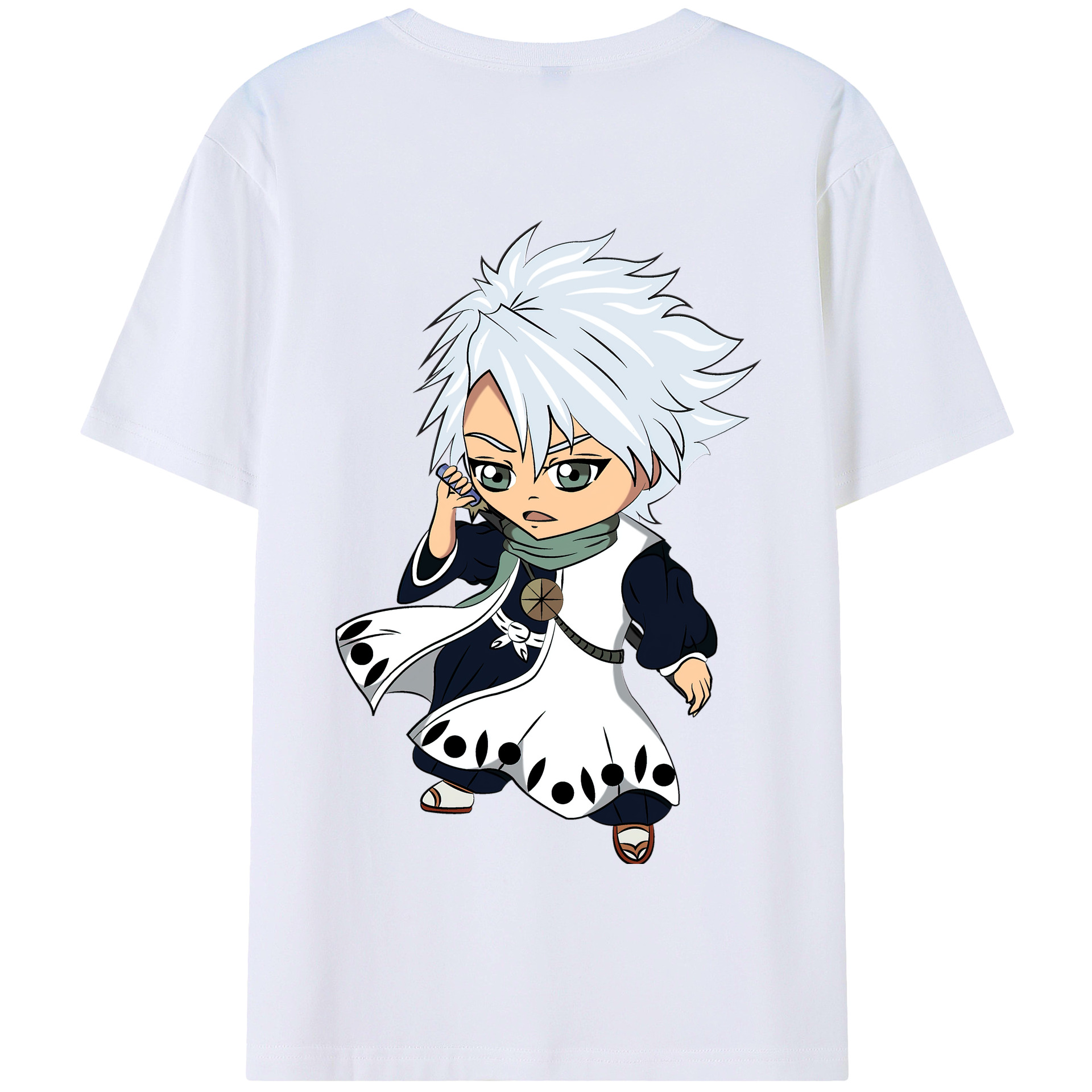 （画像用） ブリーチ 日番谷冬獅郎（ひつがや とうしろう） BLEACH Hitsugaya Toushirou 綿100％半袖Tシャツ（背面プリント）