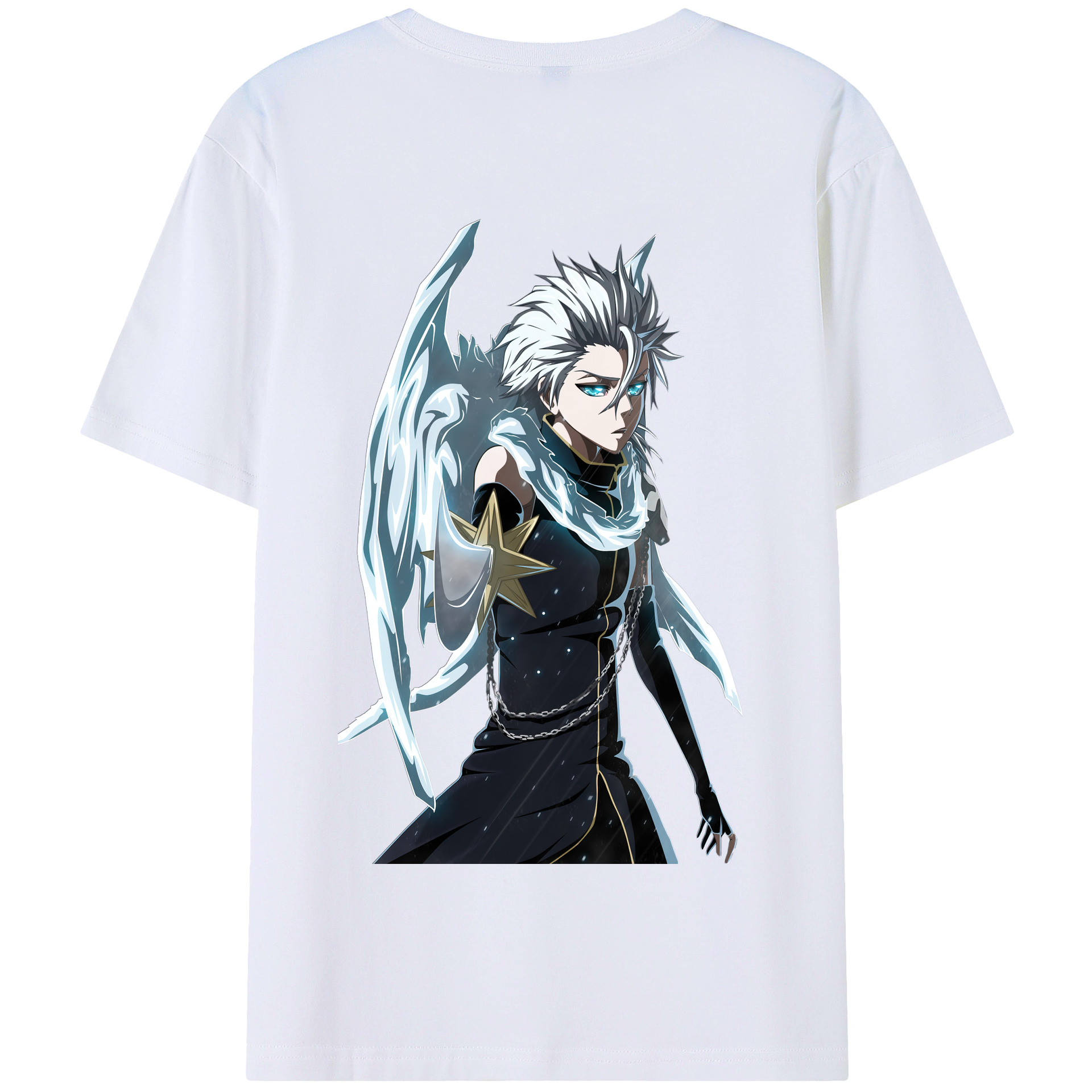 （画像用） ブリーチ 日番谷冬獅郎（ひつがや とうしろう） BLEACH Hitsugaya Toushirou 綿100％半袖Tシャツ（背面プリント）
