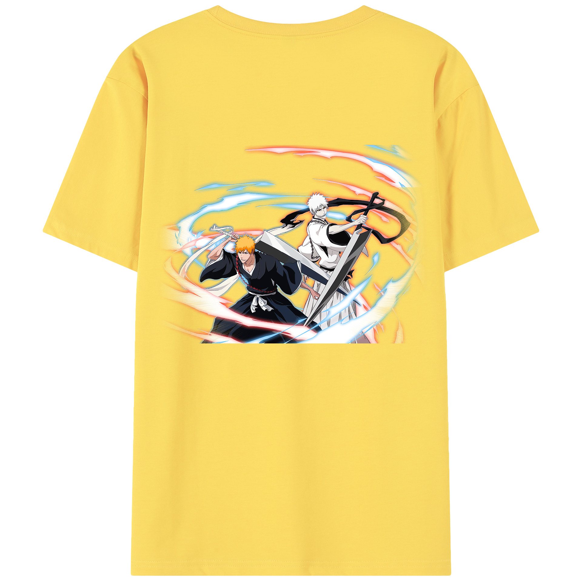 （画像用） ブリーチ 黒崎一護（くろさき いちご）BLEACH Kurosaki Ichigo 綿100％半袖Tシャツ（背面プリント）