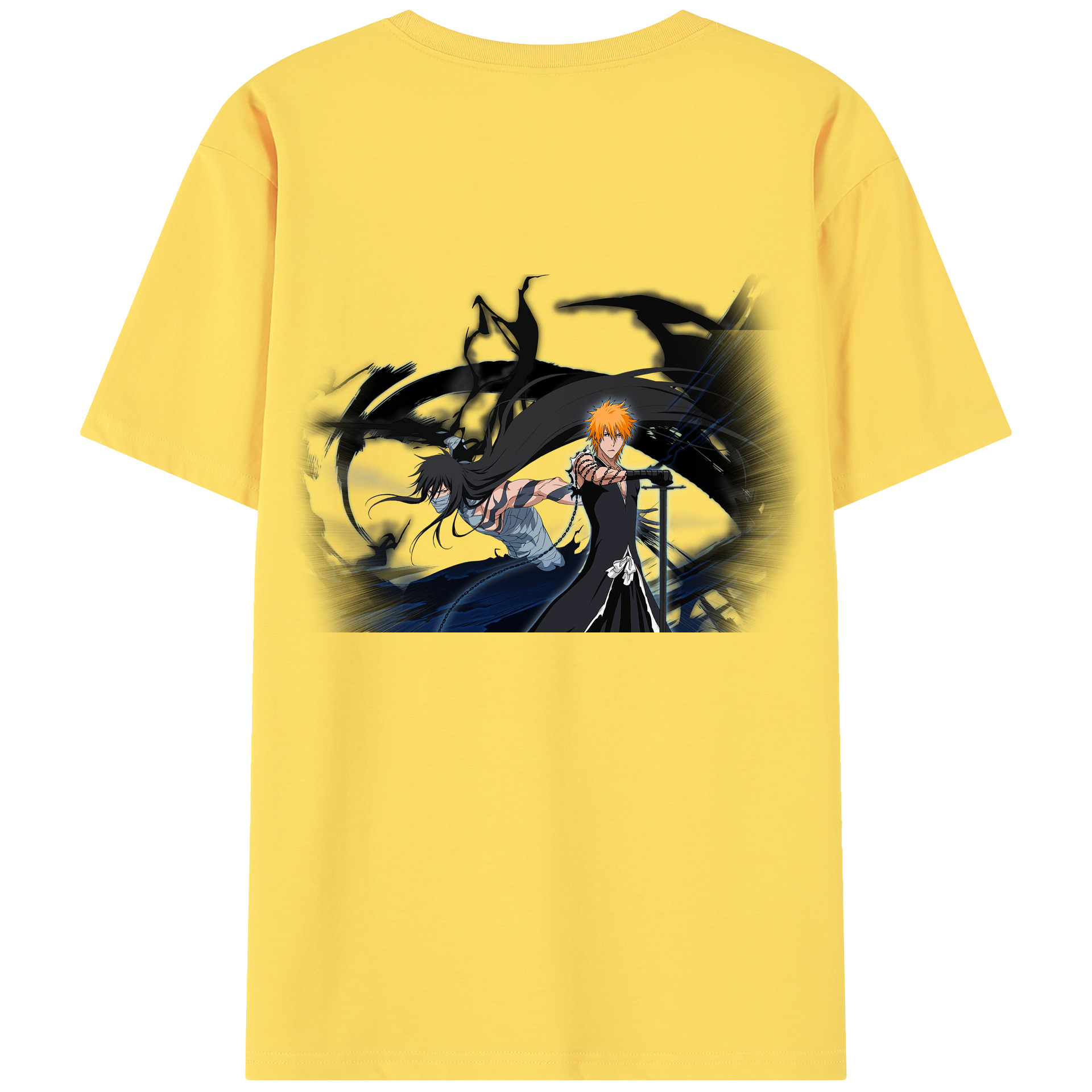 （画像用） ブリーチ 黒崎一護（くろさき いちご）BLEACH Kurosaki Ichigo 綿100％半袖Tシャツ（背面プリント）