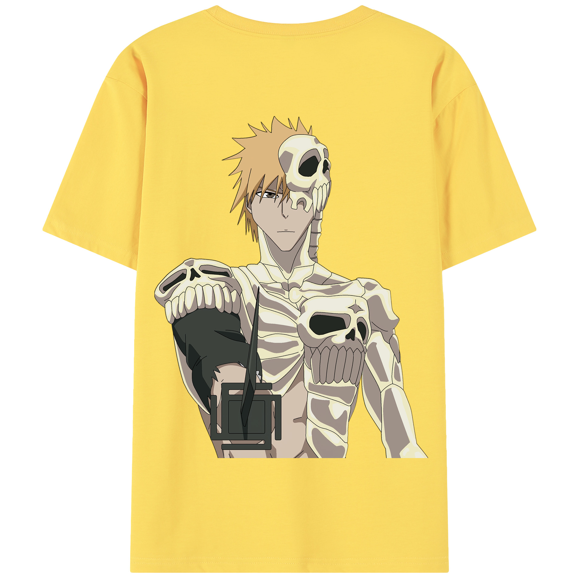 （画像用） ブリーチ 黒崎一護（くろさき いちご）BLEACH Kurosaki Ichigo 綿100％半袖Tシャツ（背面プリント）