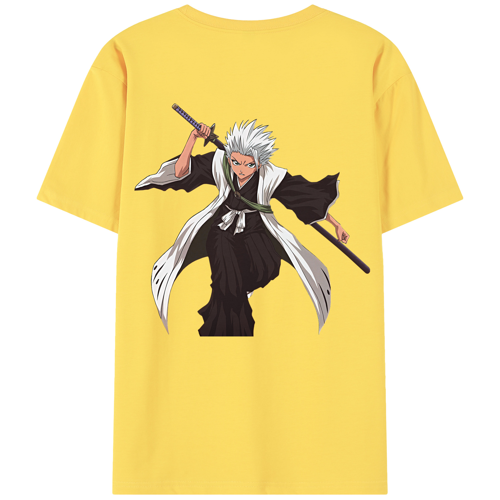 （画像用） ブリーチ 日番谷冬獅郎（ひつがや とうしろう） BLEACH Hitsugaya Toushirou 綿100％半袖Tシャツ（背面プリント）