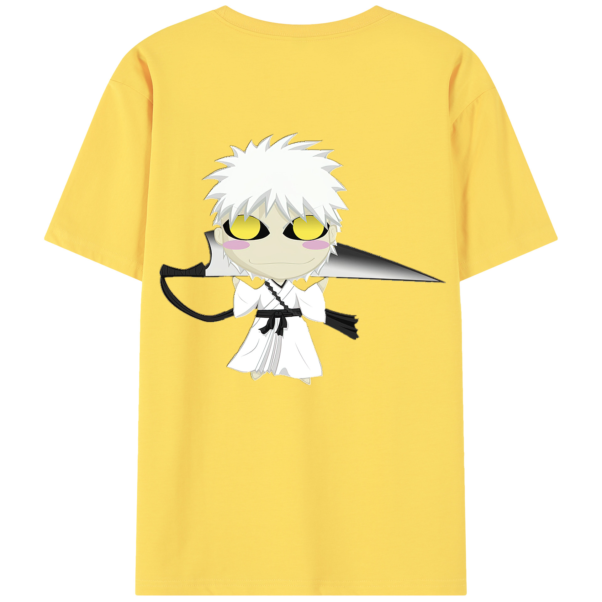 （画像用） ブリーチ 黒崎一護（くろさき いちご）BLEACH Kurosaki Ichigo 綿100％半袖Tシャツ（背面プリント）