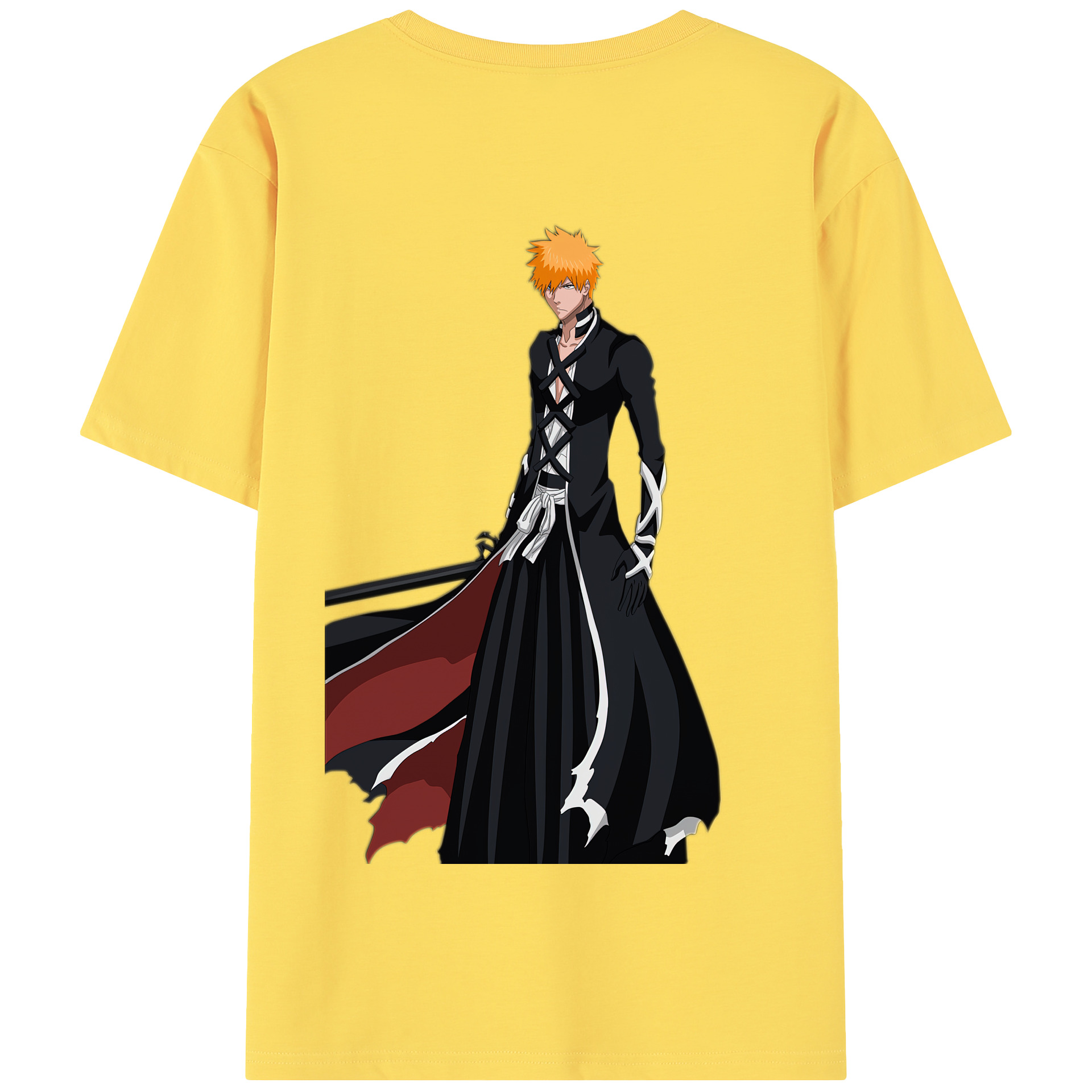 （画像用） ブリーチ 黒崎一護（くろさき いちご）BLEACH Kurosaki Ichigo 綿100％半袖Tシャツ（背面プリント）