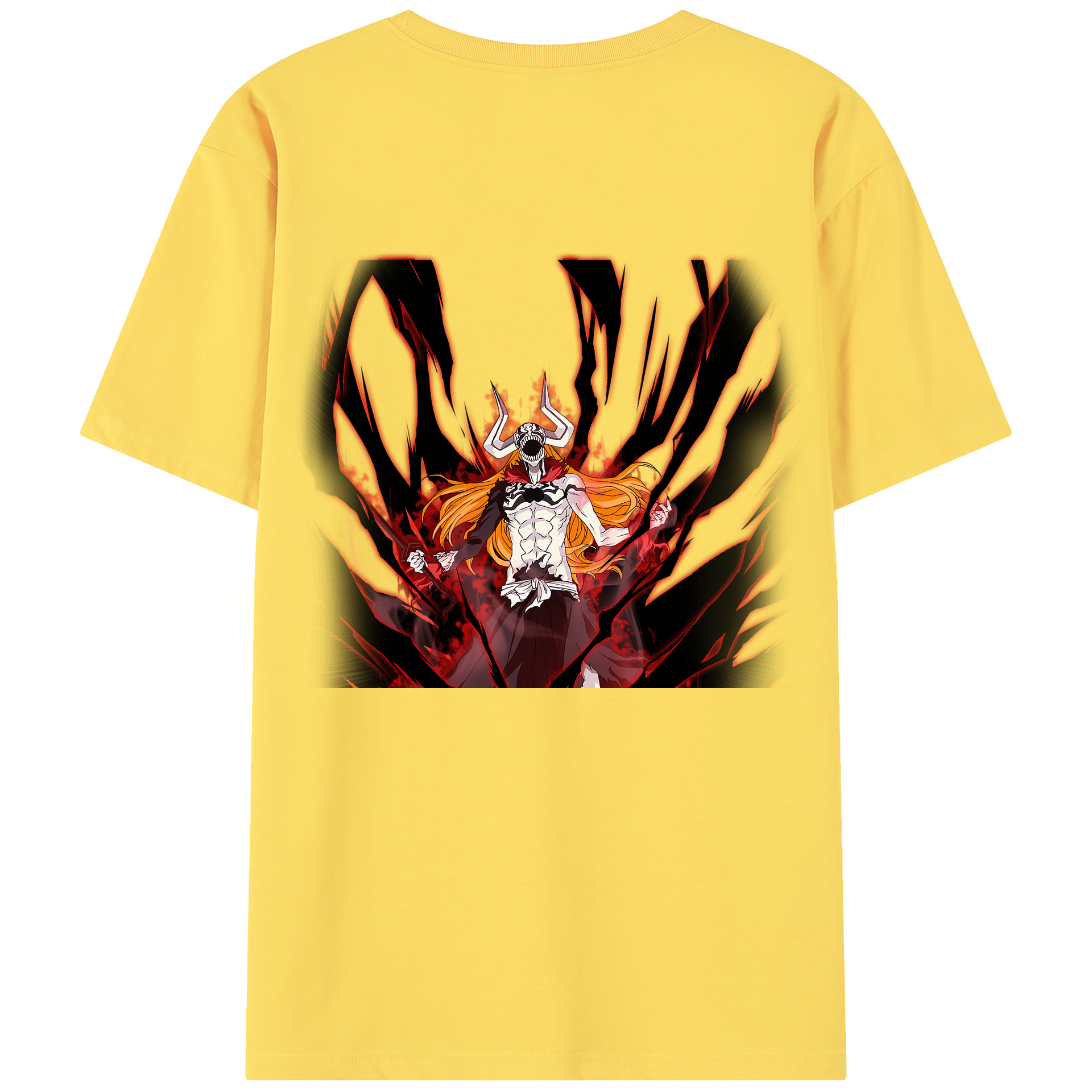 （画像用） ブリーチ 黒崎一護（くろさき いちご）BLEACH Kurosaki Ichigo 綿100％半袖Tシャツ（背面プリント）