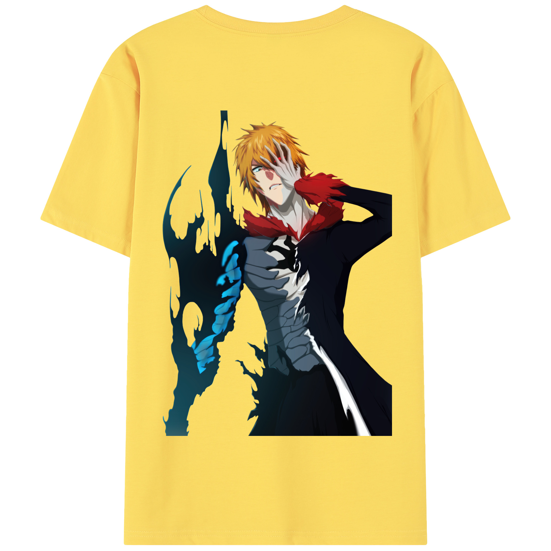 （画像用） ブリーチ 黒崎一護（くろさき いちご）BLEACH Kurosaki Ichigo 綿100％半袖Tシャツ（背面プリント）