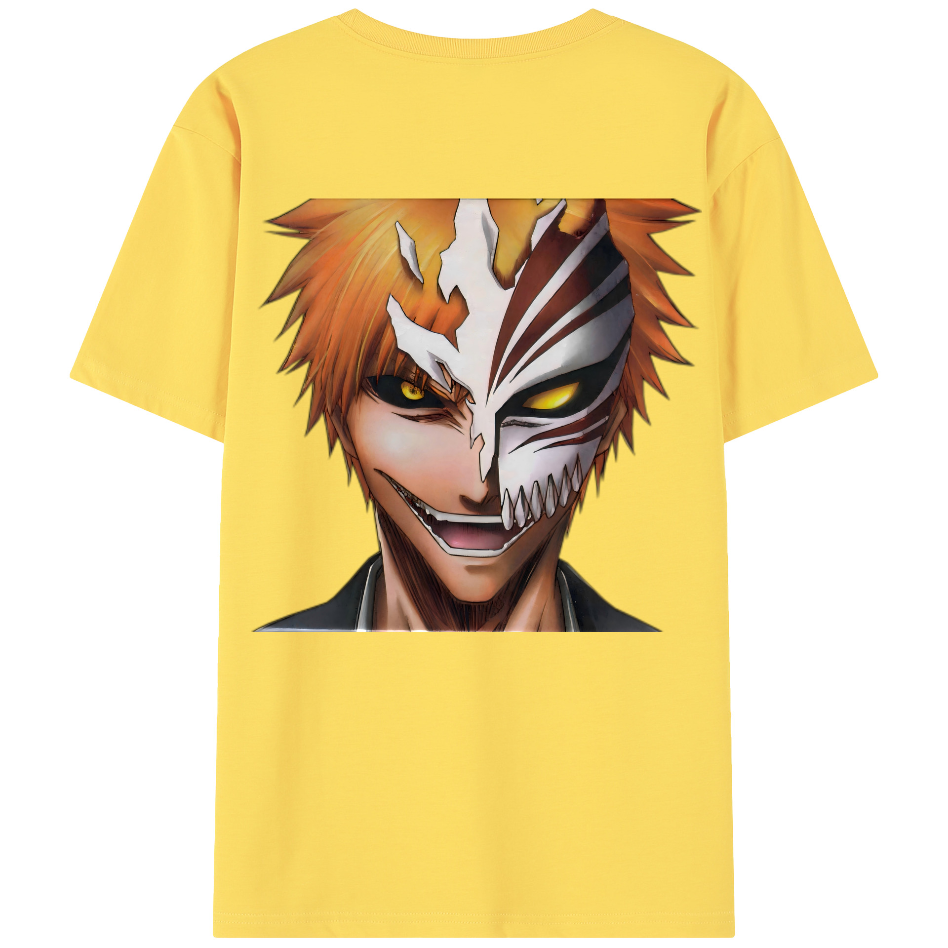 （画像用） ブリーチ 黒崎一護（くろさき いちご）BLEACH Kurosaki Ichigo 綿100％半袖Tシャツ（背面プリント）