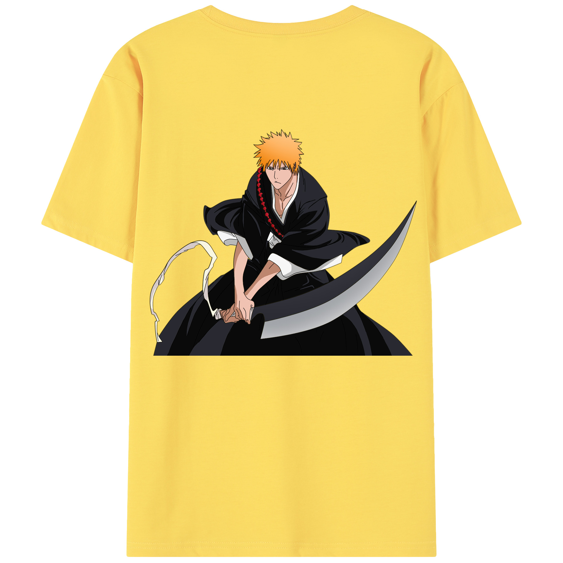 （画像用） ブリーチ 黒崎一護（くろさき いちご）BLEACH Kurosaki Ichigo 綿100％半袖Tシャツ（背面プリント）