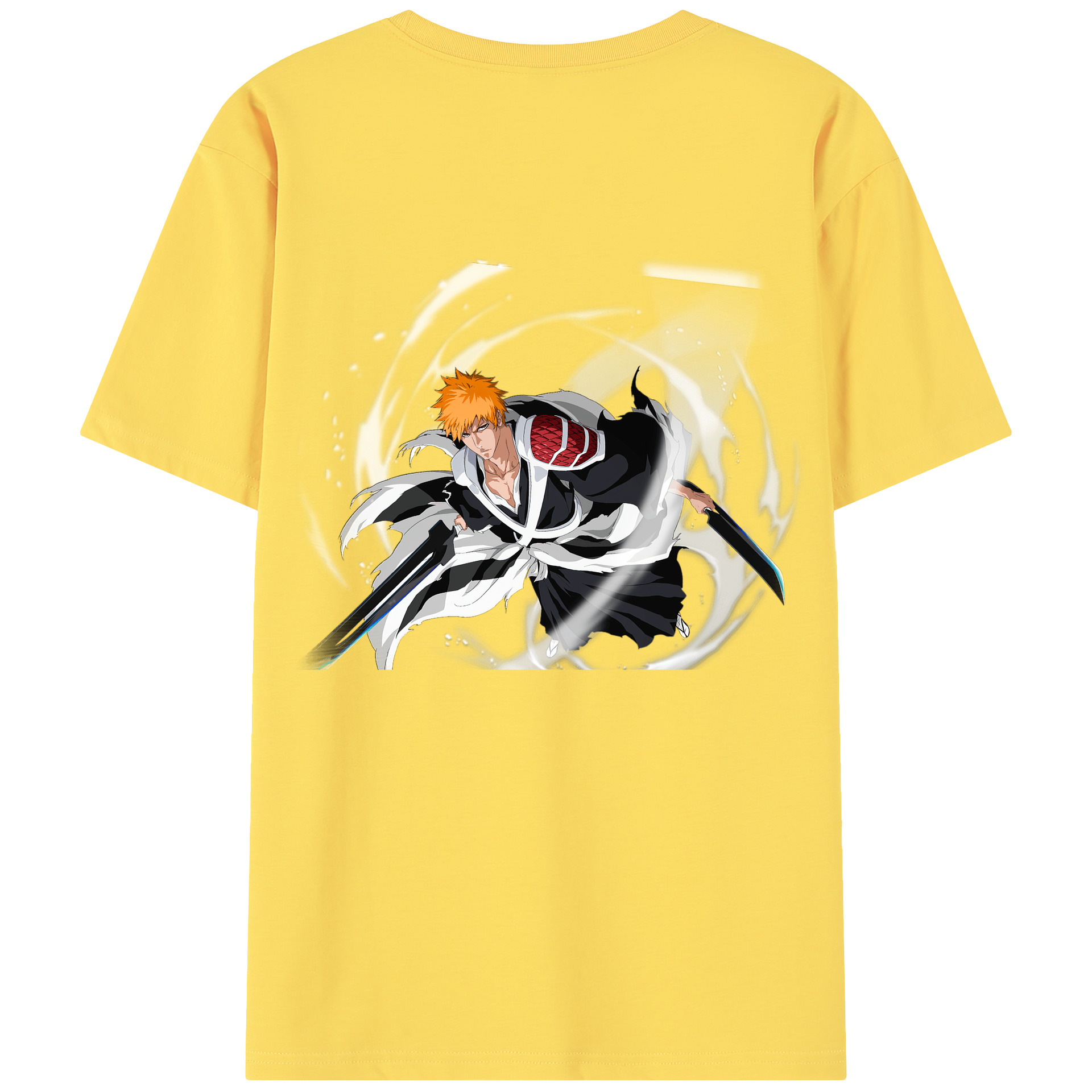 （画像用） ブリーチ 黒崎一護（くろさき いちご）BLEACH Kurosaki Ichigo 綿100％半袖Tシャツ（背面プリント）