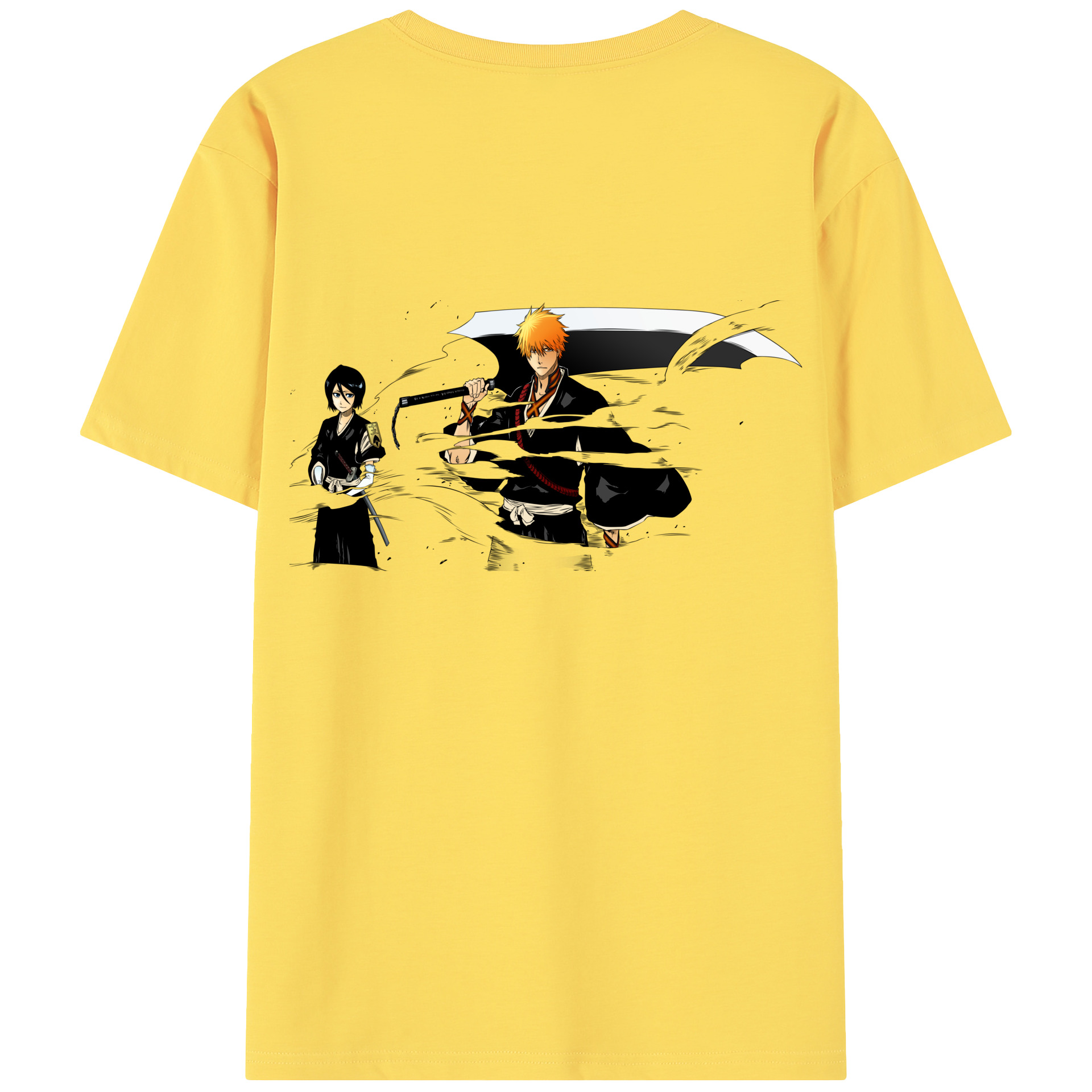 （画像用） ブリーチ 黒崎一護（くろさき いちご）BLEACH Kurosaki Ichigo 綿100％半袖Tシャツ（背面プリント）
