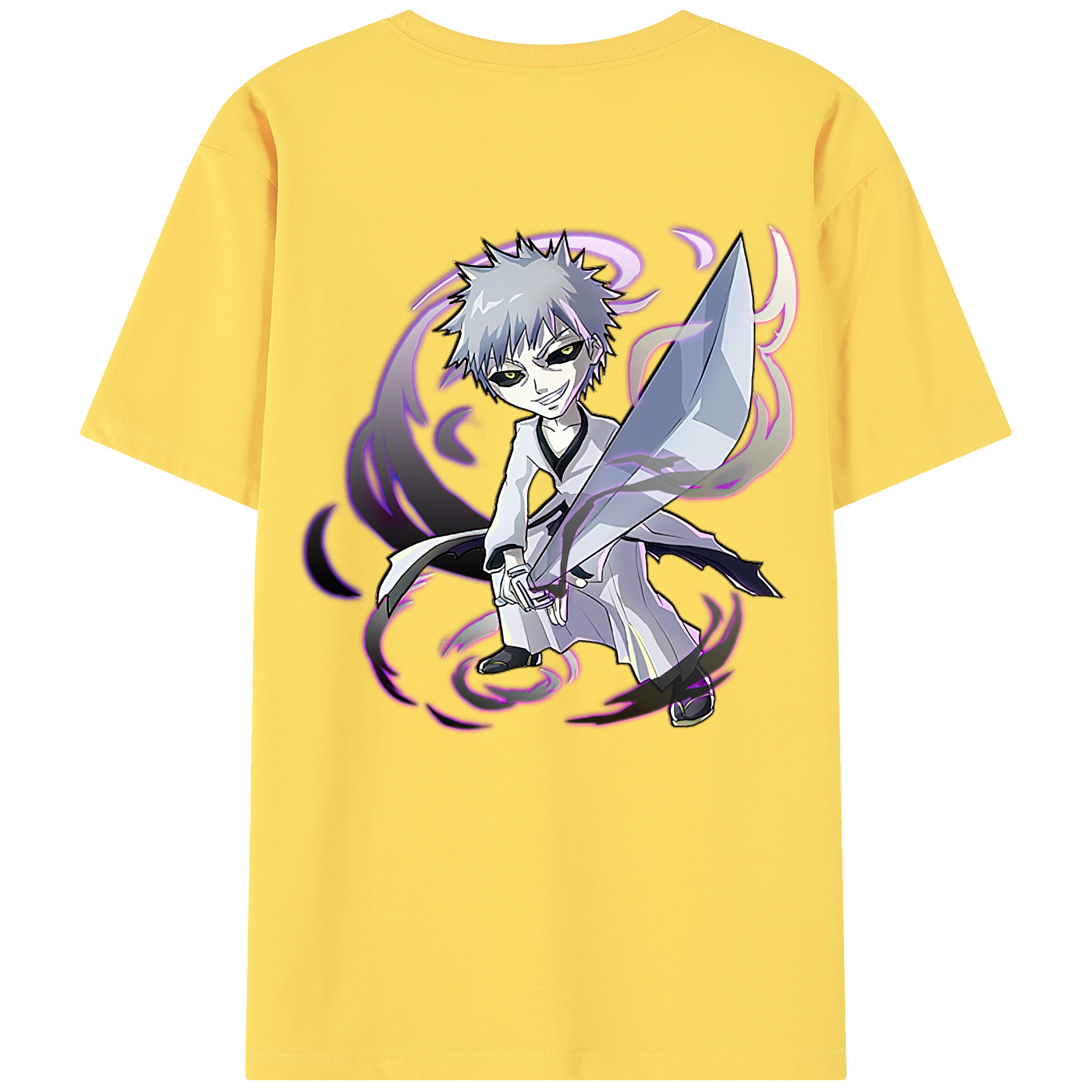 （画像用） ブリーチ 黒崎一護（くろさき いちご）BLEACH Kurosaki Ichigo 綿100％半袖Tシャツ（背面プリント）