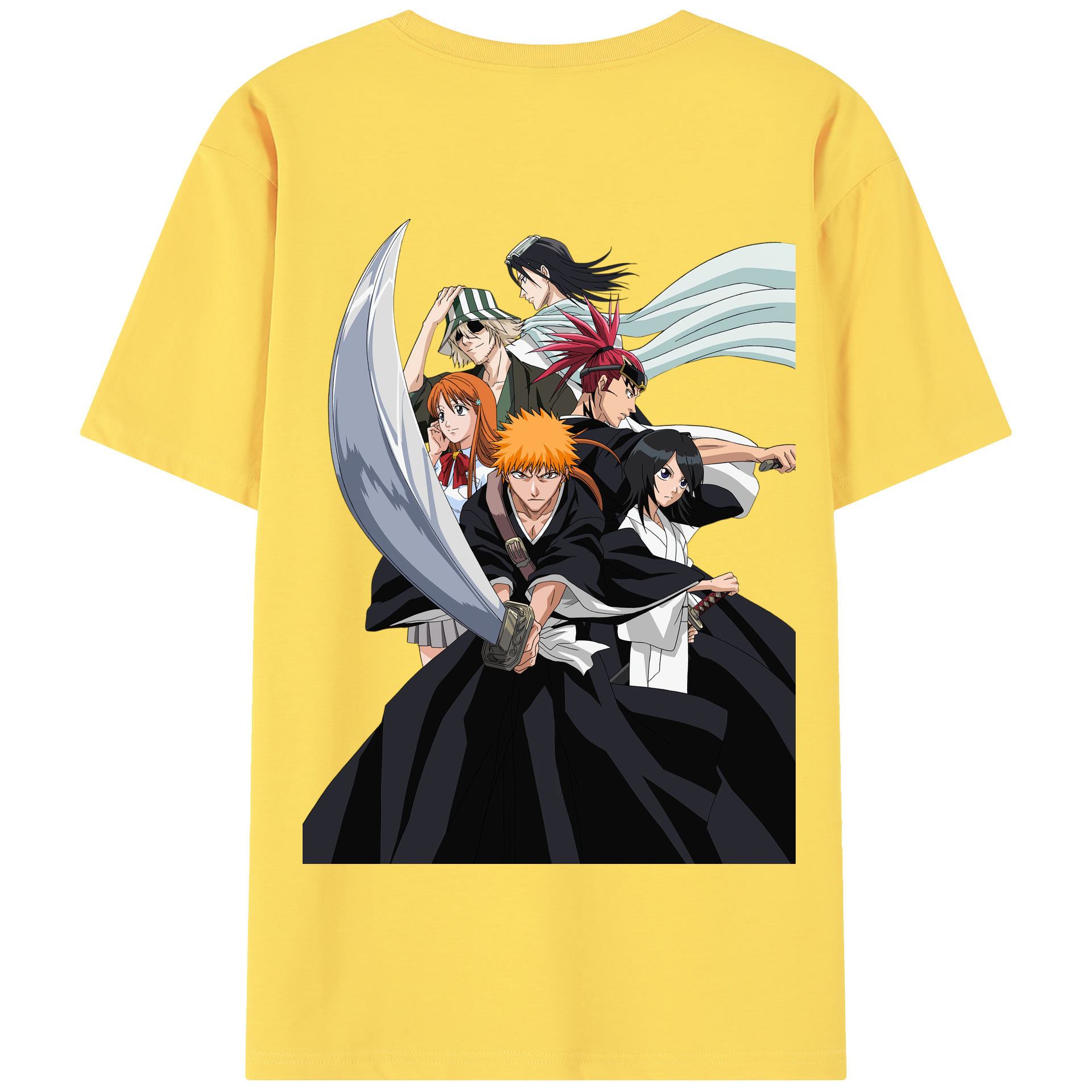 （画像用） ブリーチ 黒崎一護（くろさき いちご）BLEACH Kurosaki Ichigo 綿100％半袖Tシャツ（背面プリント）
