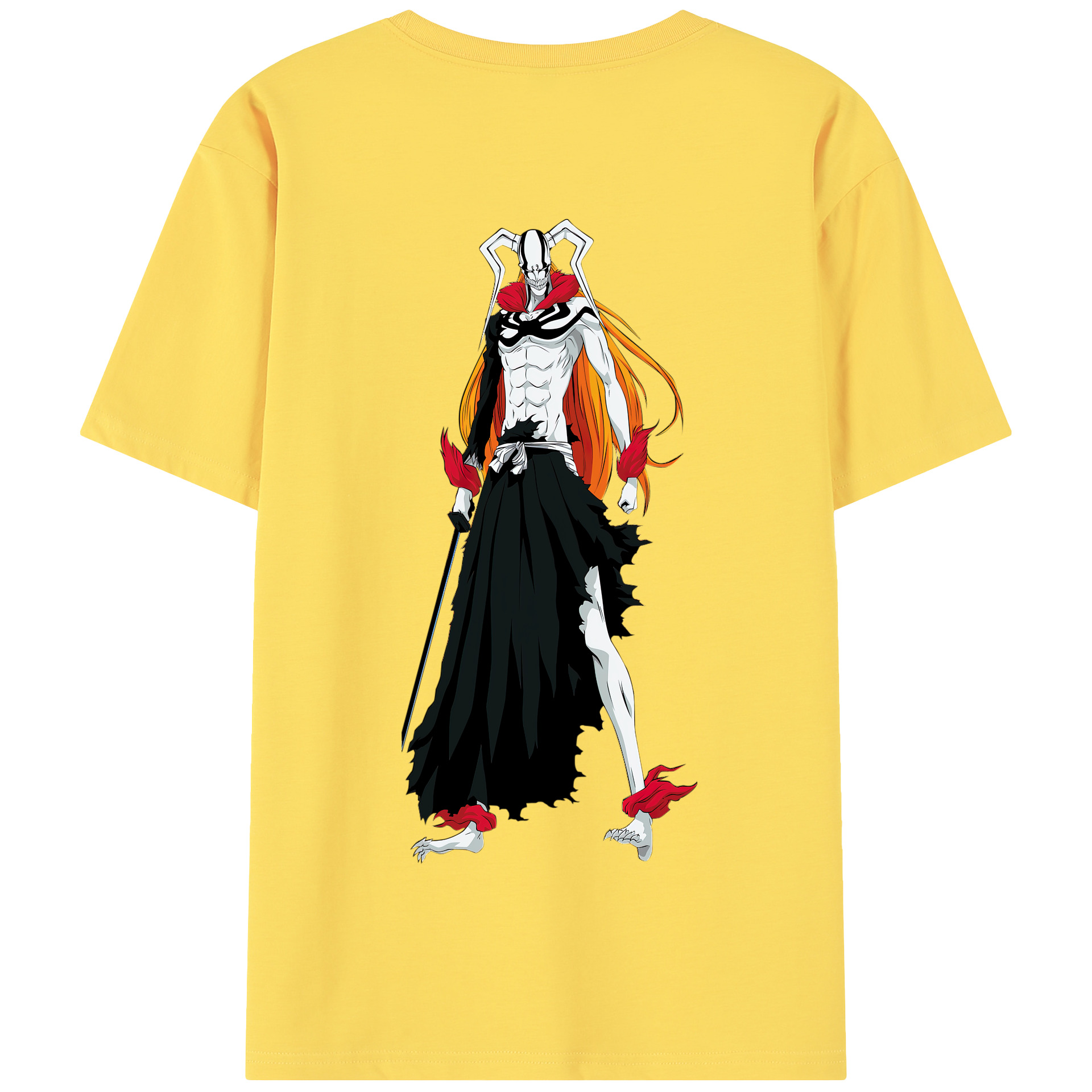 （画像用） ブリーチ 黒崎一護（くろさき いちご）BLEACH Kurosaki Ichigo 綿100％半袖Tシャツ（背面プリント）