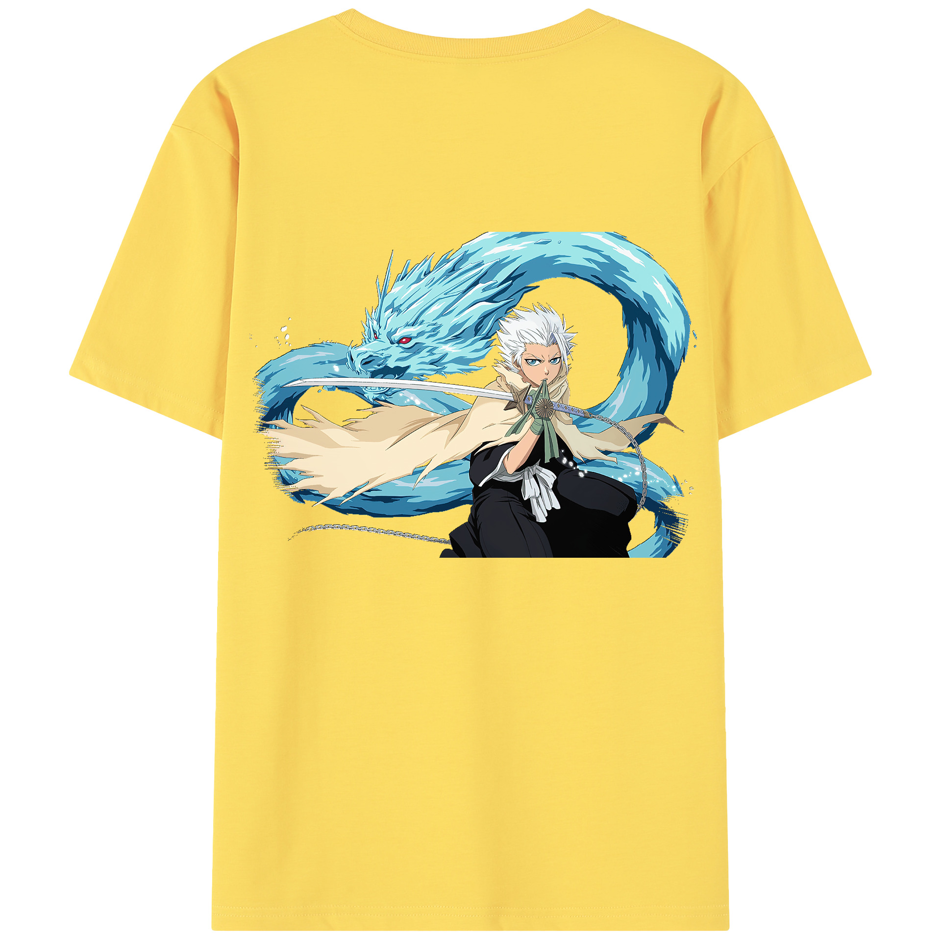 （画像用） ブリーチ 日番谷冬獅郎（ひつがや とうしろう） BLEACH Hitsugaya Toushirou 綿100％半袖Tシャツ（背面プリント）