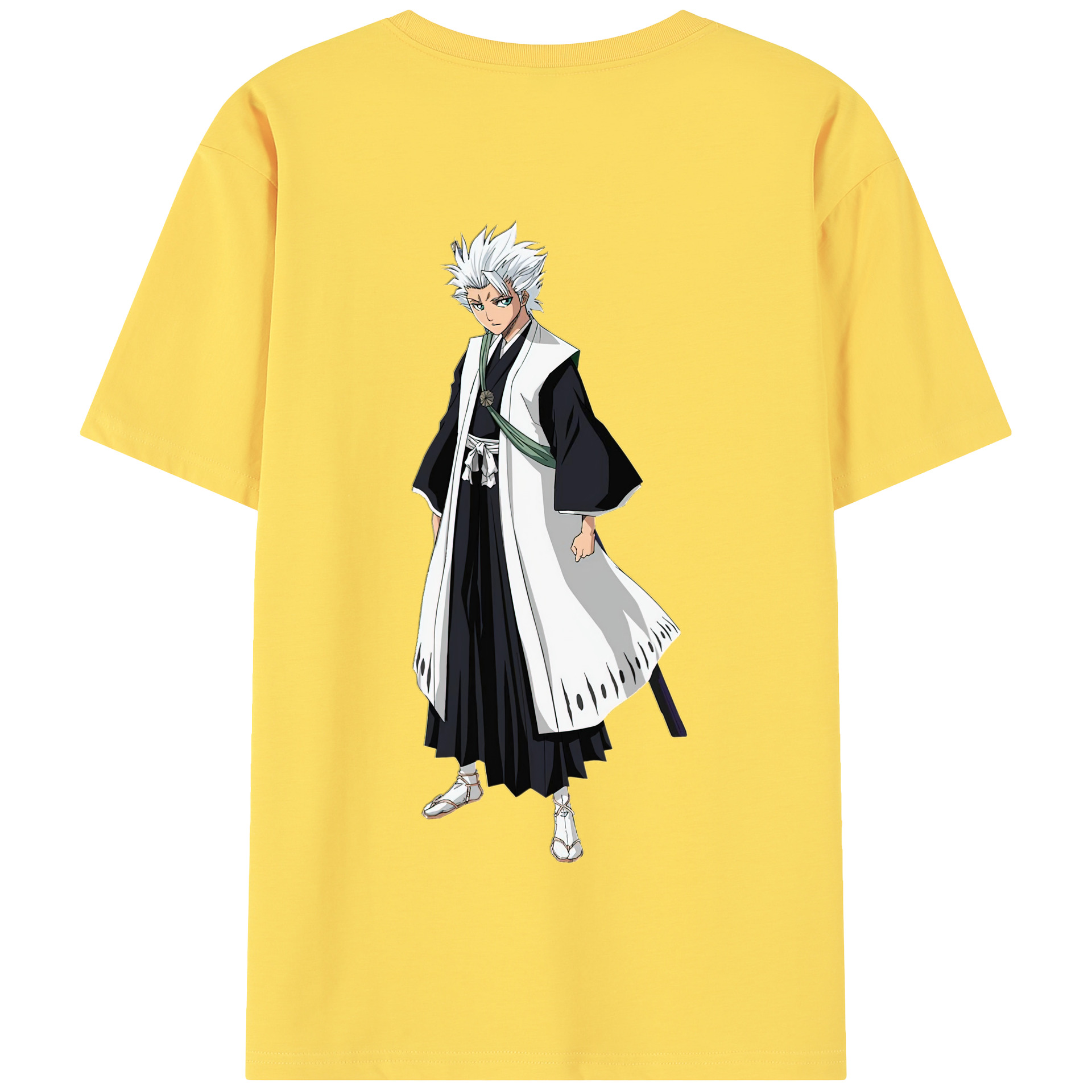 （画像用） ブリーチ 日番谷冬獅郎（ひつがや とうしろう） BLEACH Hitsugaya Toushirou 綿100％半袖Tシャツ（背面プリント）