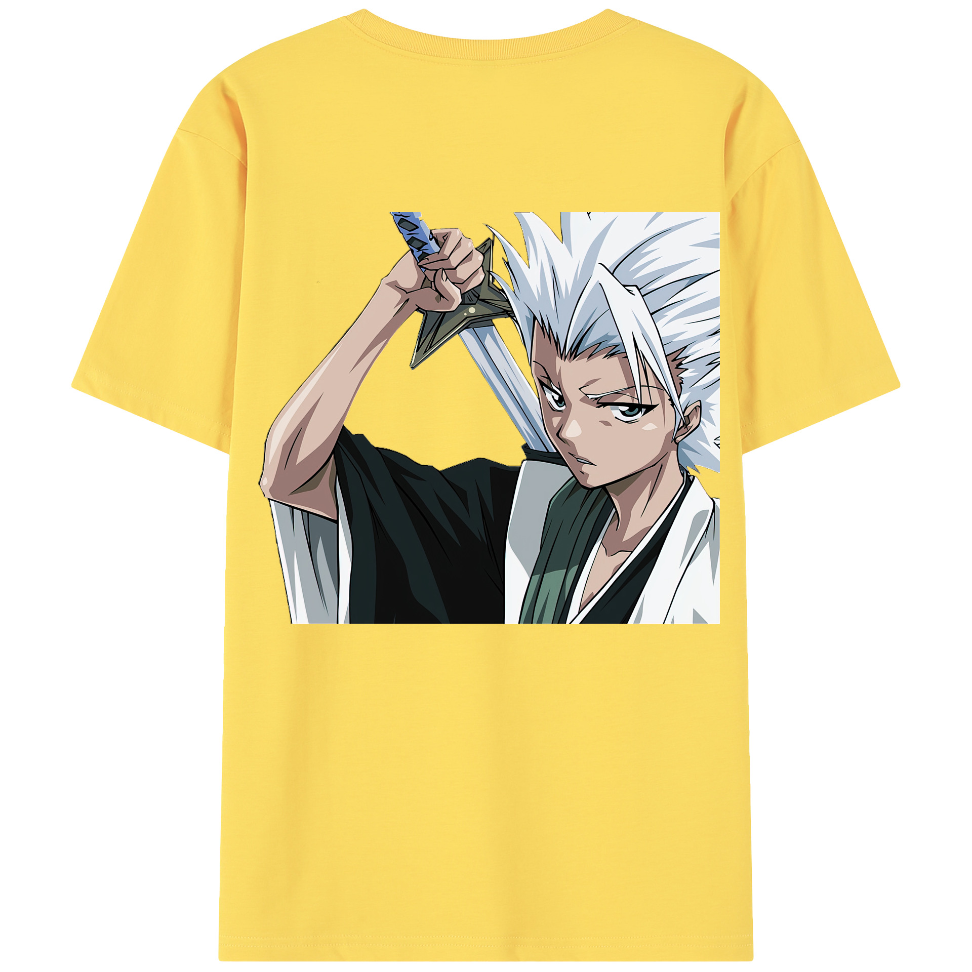 （画像用） ブリーチ 日番谷冬獅郎（ひつがや とうしろう） BLEACH Hitsugaya Toushirou 綿100％半袖Tシャツ（背面プリント）