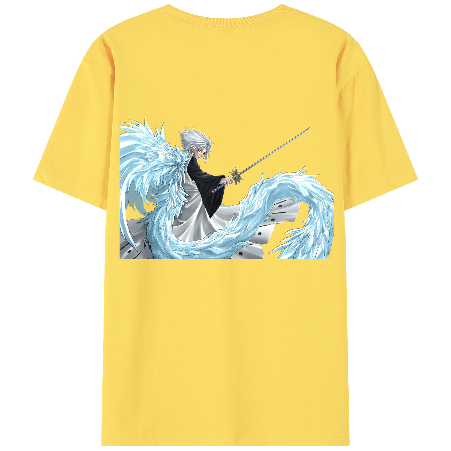 （画像用） ブリーチ 日番谷冬獅郎（ひつがや とうしろう） BLEACH Hitsugaya Toushirou 綿100％半袖Tシャツ（背面プリント）