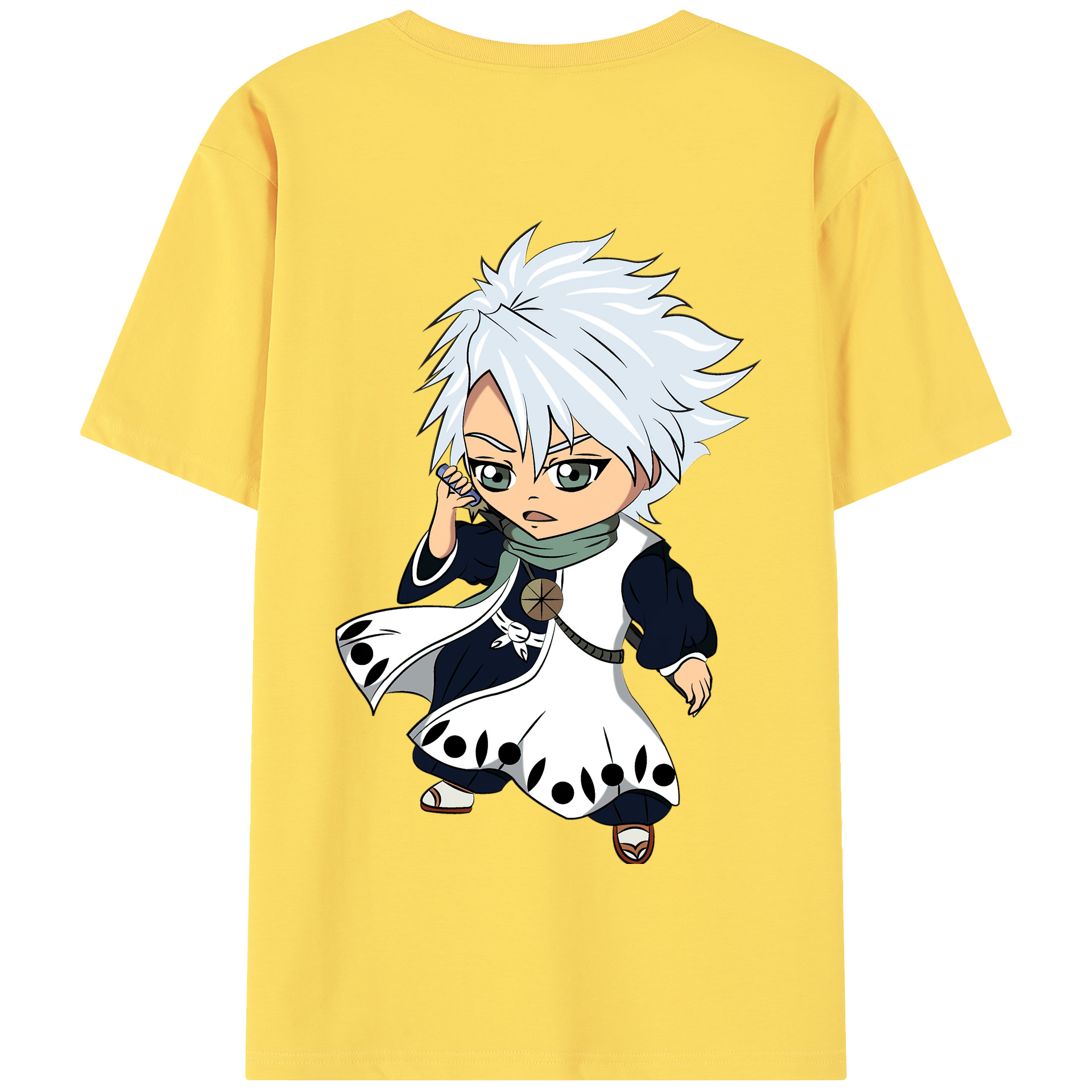 （画像用） ブリーチ 日番谷冬獅郎（ひつがや とうしろう） BLEACH Hitsugaya Toushirou 綿100％半袖Tシャツ（背面プリント）