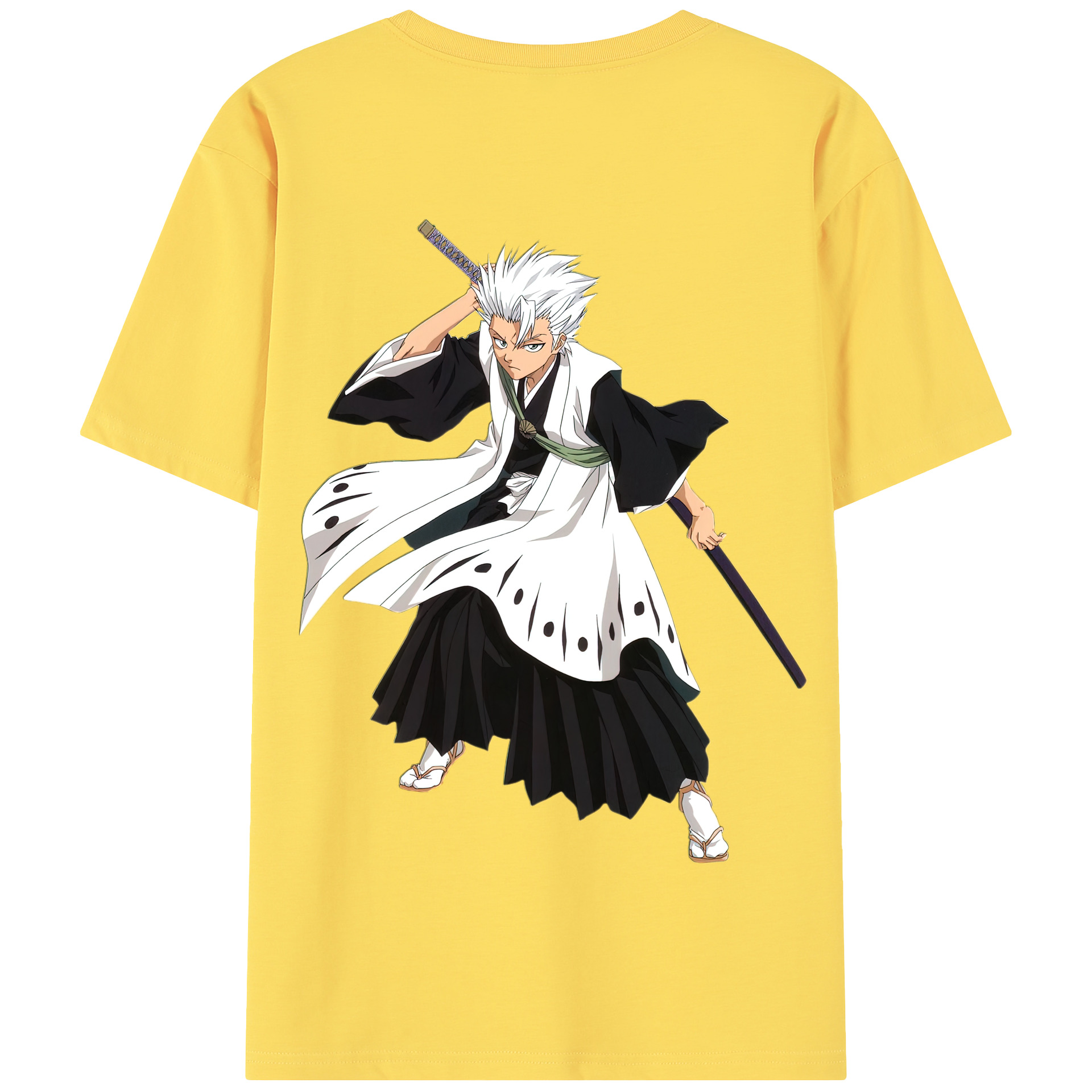 （画像用） ブリーチ 日番谷冬獅郎（ひつがや とうしろう） BLEACH Hitsugaya Toushirou 綿100％半袖Tシャツ（背面プリント）
