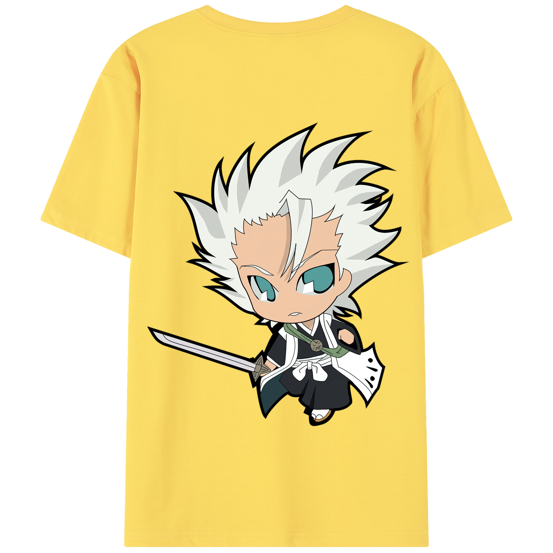 （画像用） ブリーチ 日番谷冬獅郎（ひつがや とうしろう） BLEACH Hitsugaya Toushirou 綿100％半袖Tシャツ（背面プリント）