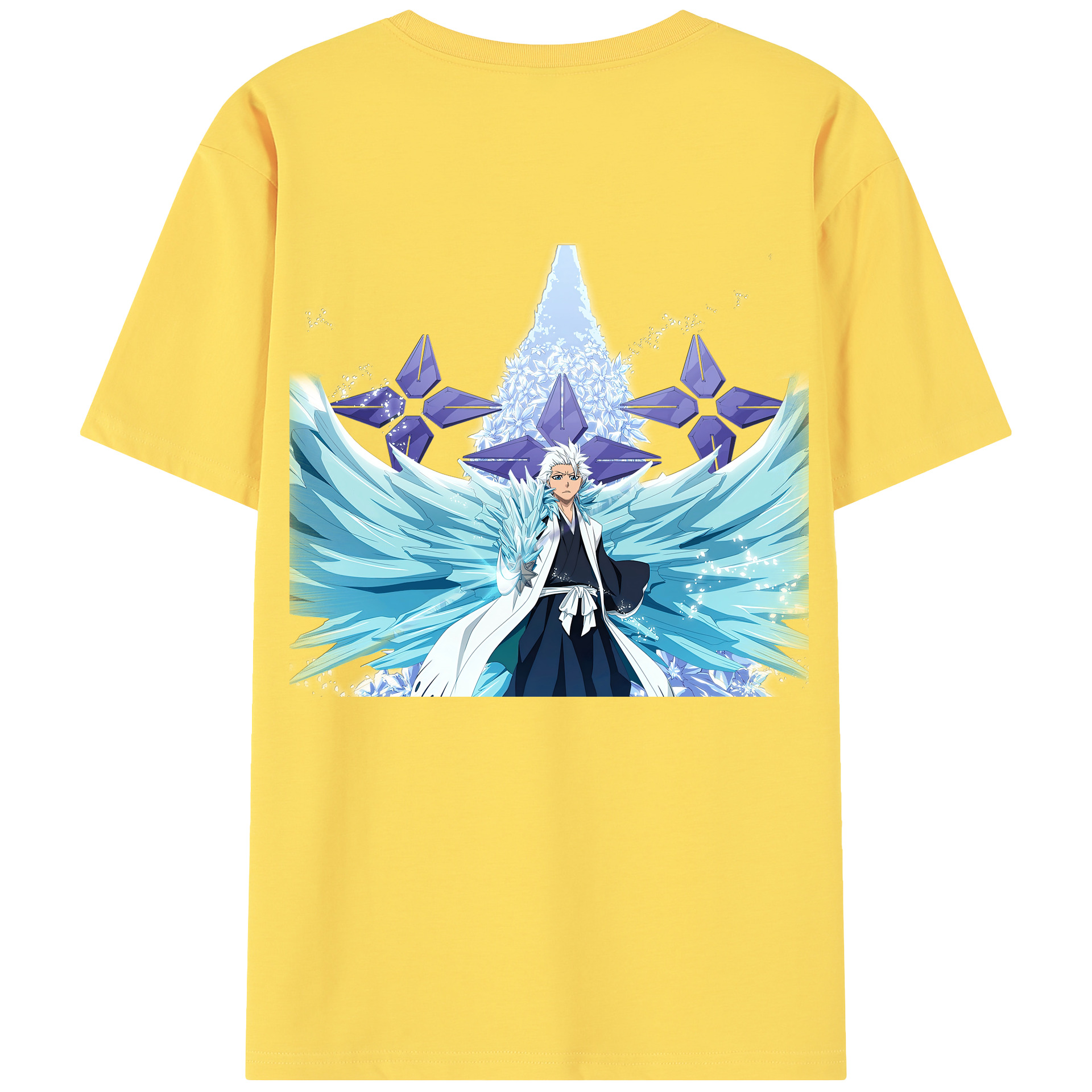 （画像用） ブリーチ 日番谷冬獅郎（ひつがや とうしろう） BLEACH Hitsugaya Toushirou 綿100％半袖Tシャツ（背面プリント）