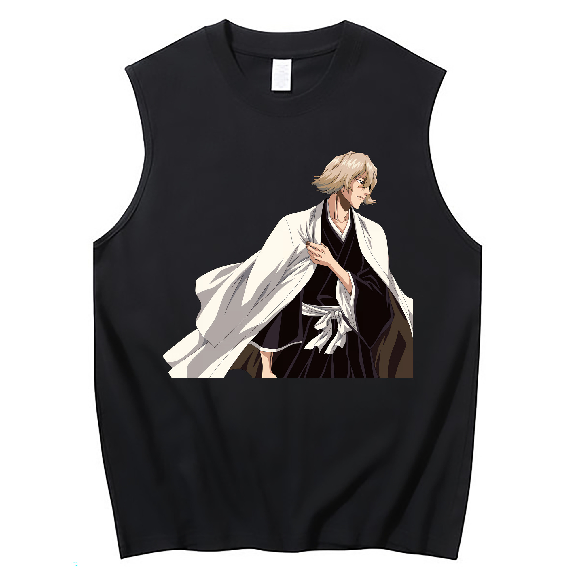 （画像用） "ブリーチ 浦原 喜助（うらはら きすけ） BLEACH Urahara Kisuke " コットン100％タンクトップ（フロントプリント）