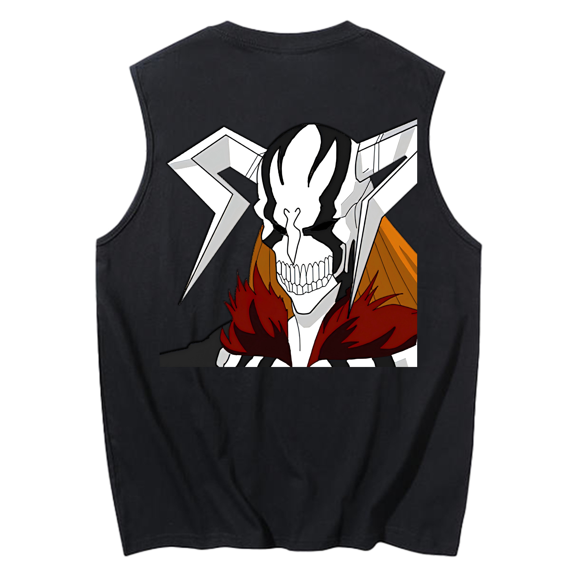 （画像用） ブリーチ 黒崎一護（くろさき いちご）BLEACH Kurosaki Ichigo コットン100％タンクトップ（背面プリント）