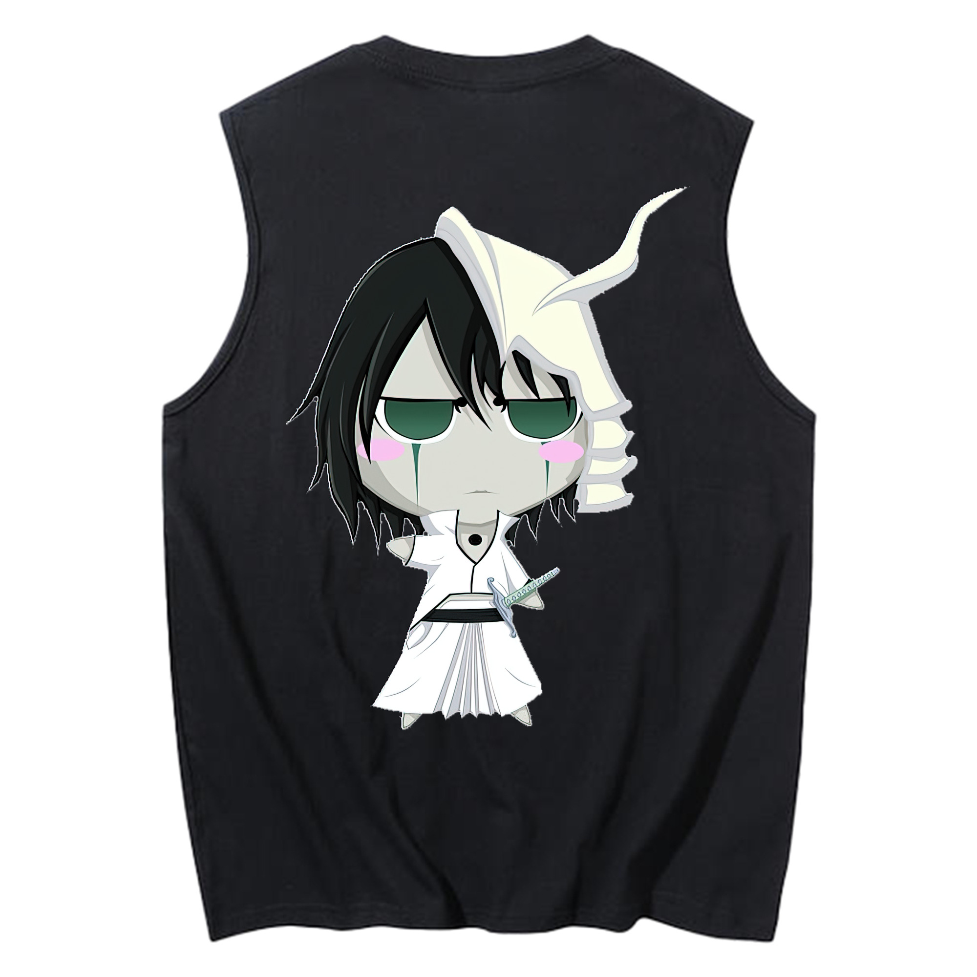 （画像用） ブリーチ ウルキオラ·シファー BLEACH Ulquiorra cifer コットン100％タンクトップ（背面プリント）