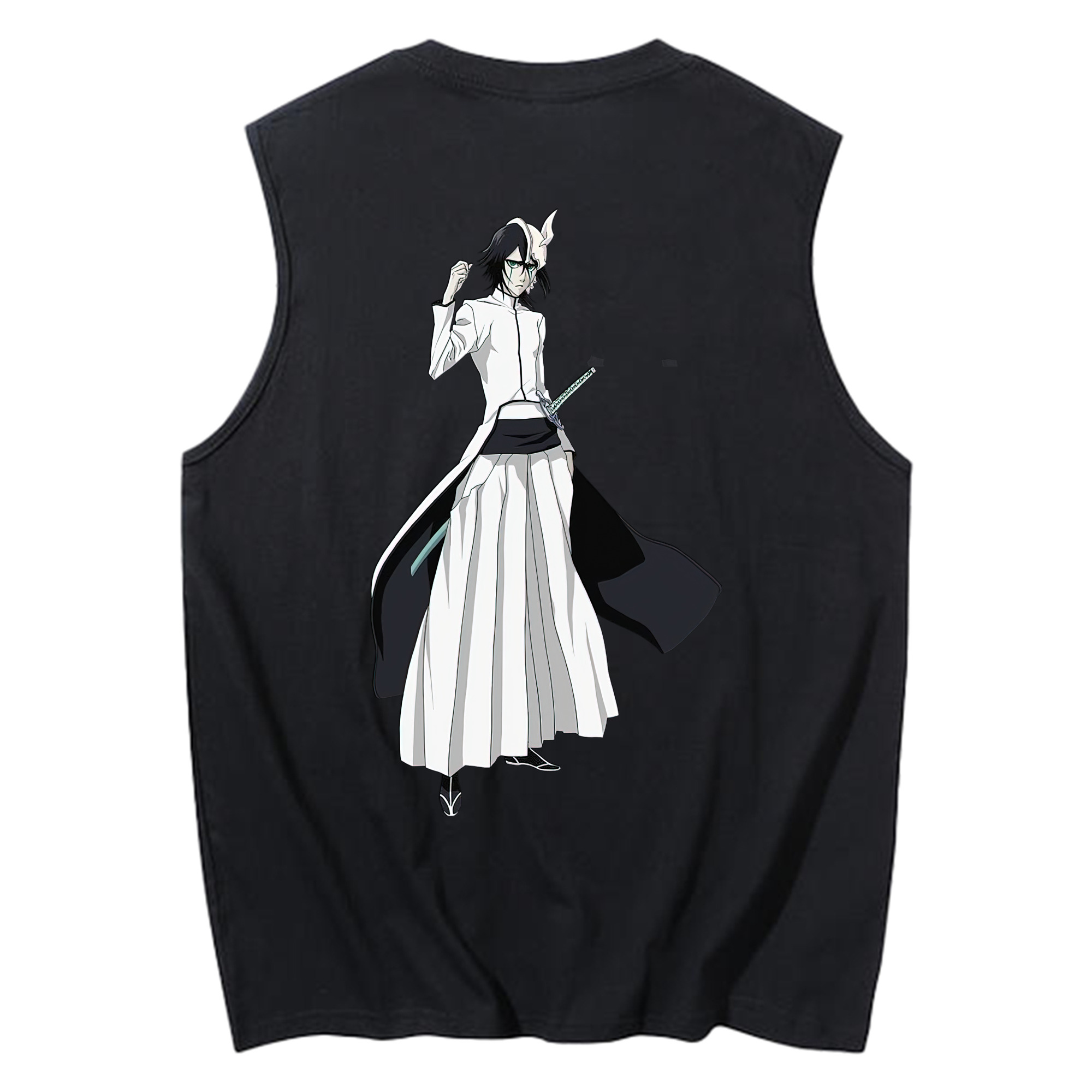 （画像用） ブリーチ ウルキオラ·シファー BLEACH Ulquiorra cifer コットン100％タンクトップ（背面プリント）