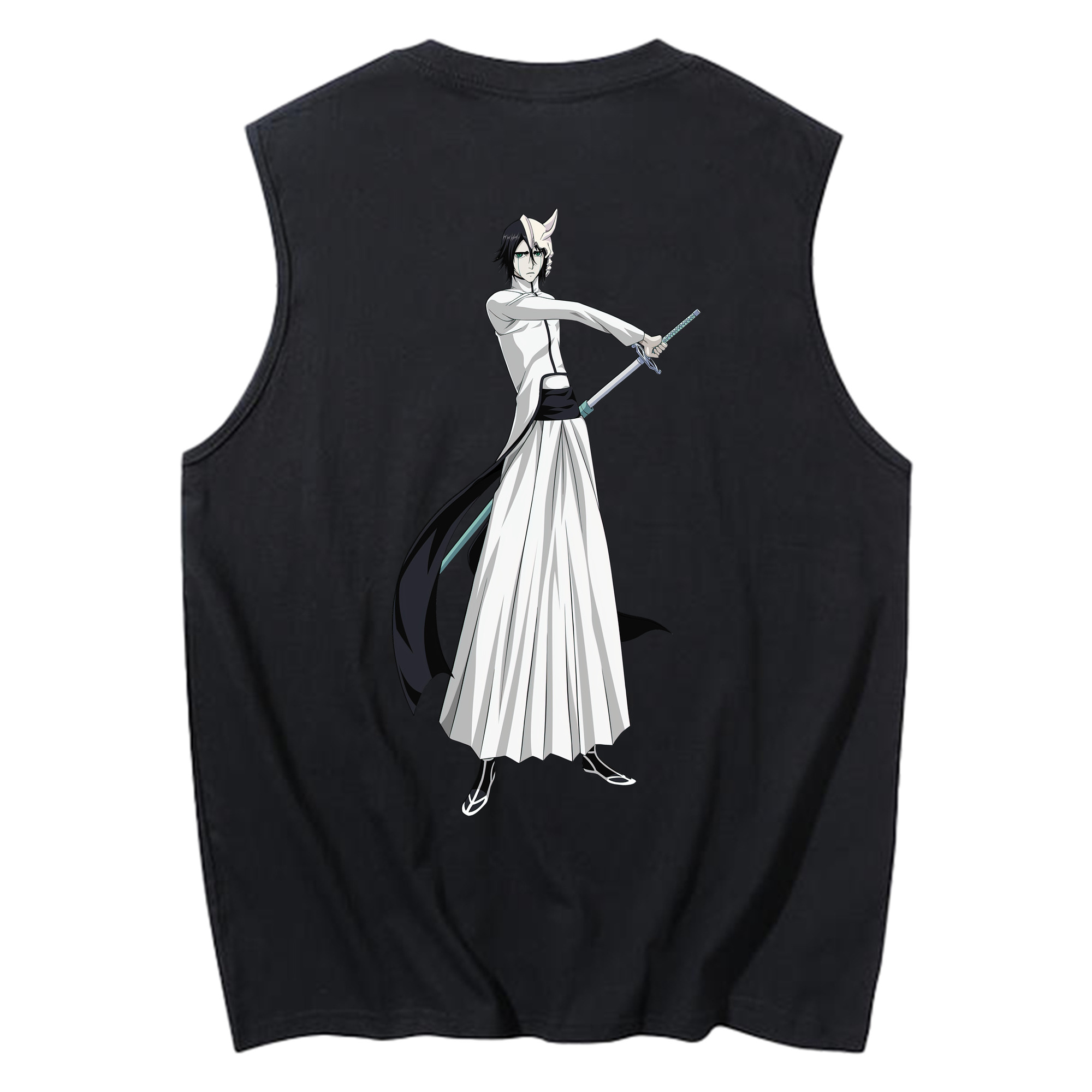 （画像用） ブリーチ ウルキオラ·シファー BLEACH Ulquiorra cifer コットン100％タンクトップ（背面プリント）