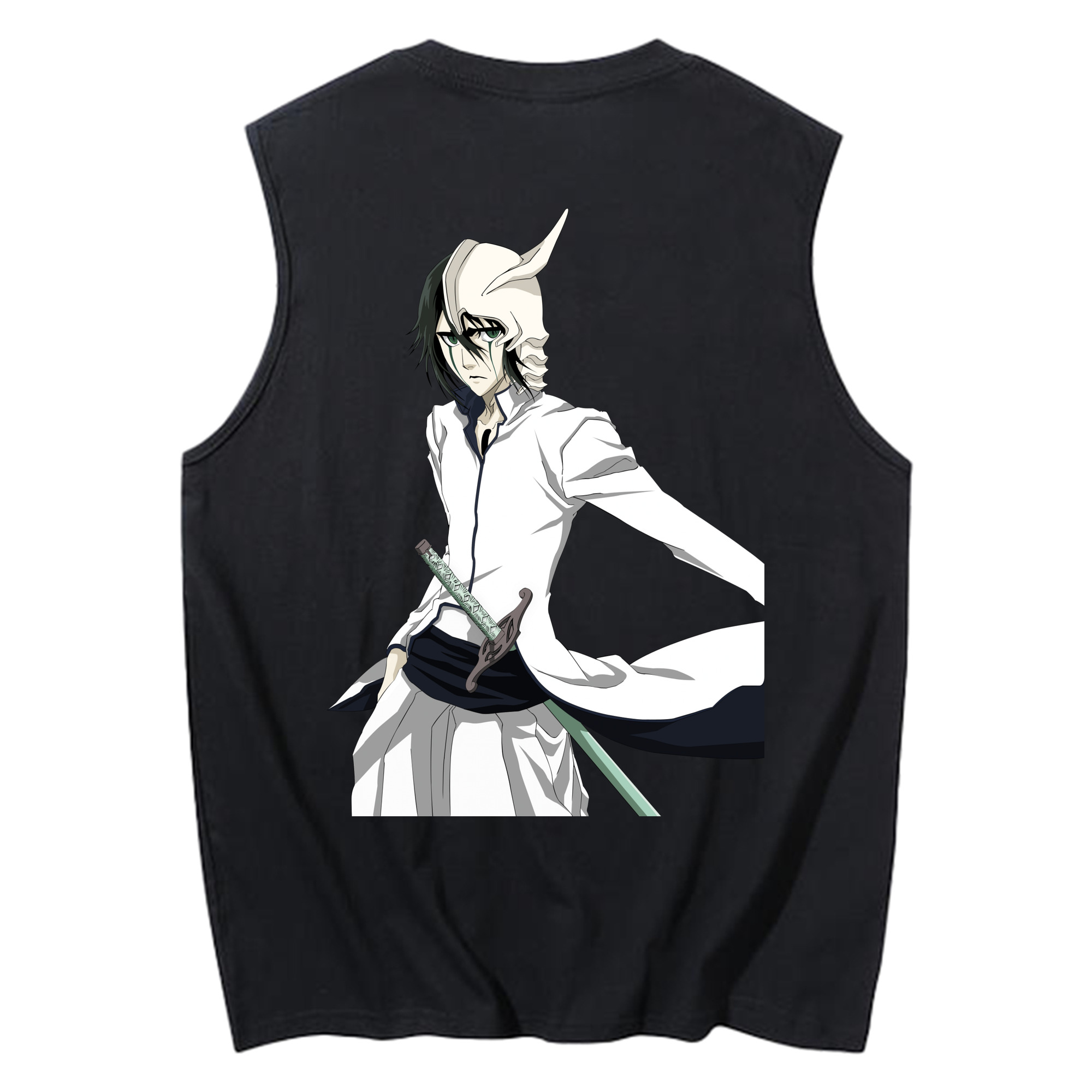 （画像用） ブリーチ ウルキオラ·シファー BLEACH Ulquiorra cifer コットン100％タンクトップ（背面プリント）