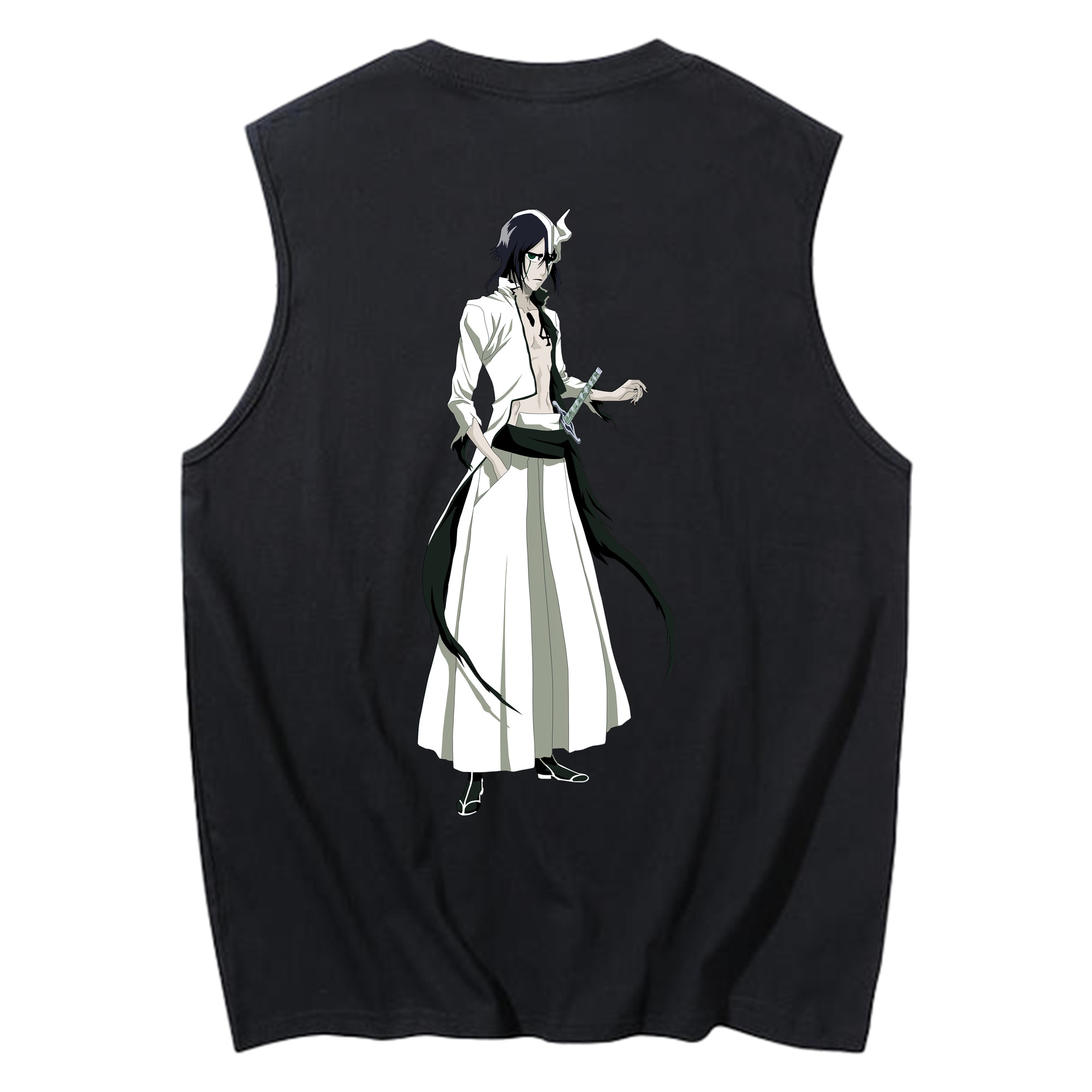 （画像用） ブリーチ ウルキオラ·シファー BLEACH Ulquiorra cifer コットン100％タンクトップ（背面プリント）