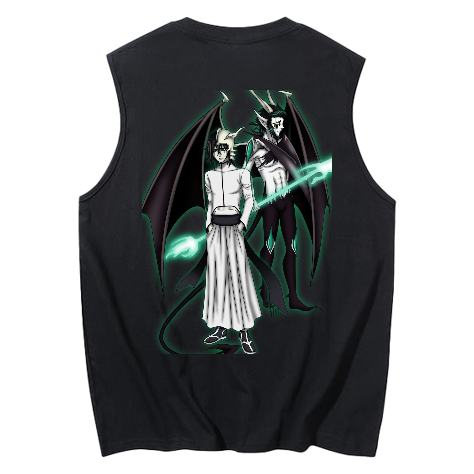 （画像用） ブリーチ ウルキオラ·シファー BLEACH Ulquiorra cifer コットン100％タンクトップ（背面プリント）