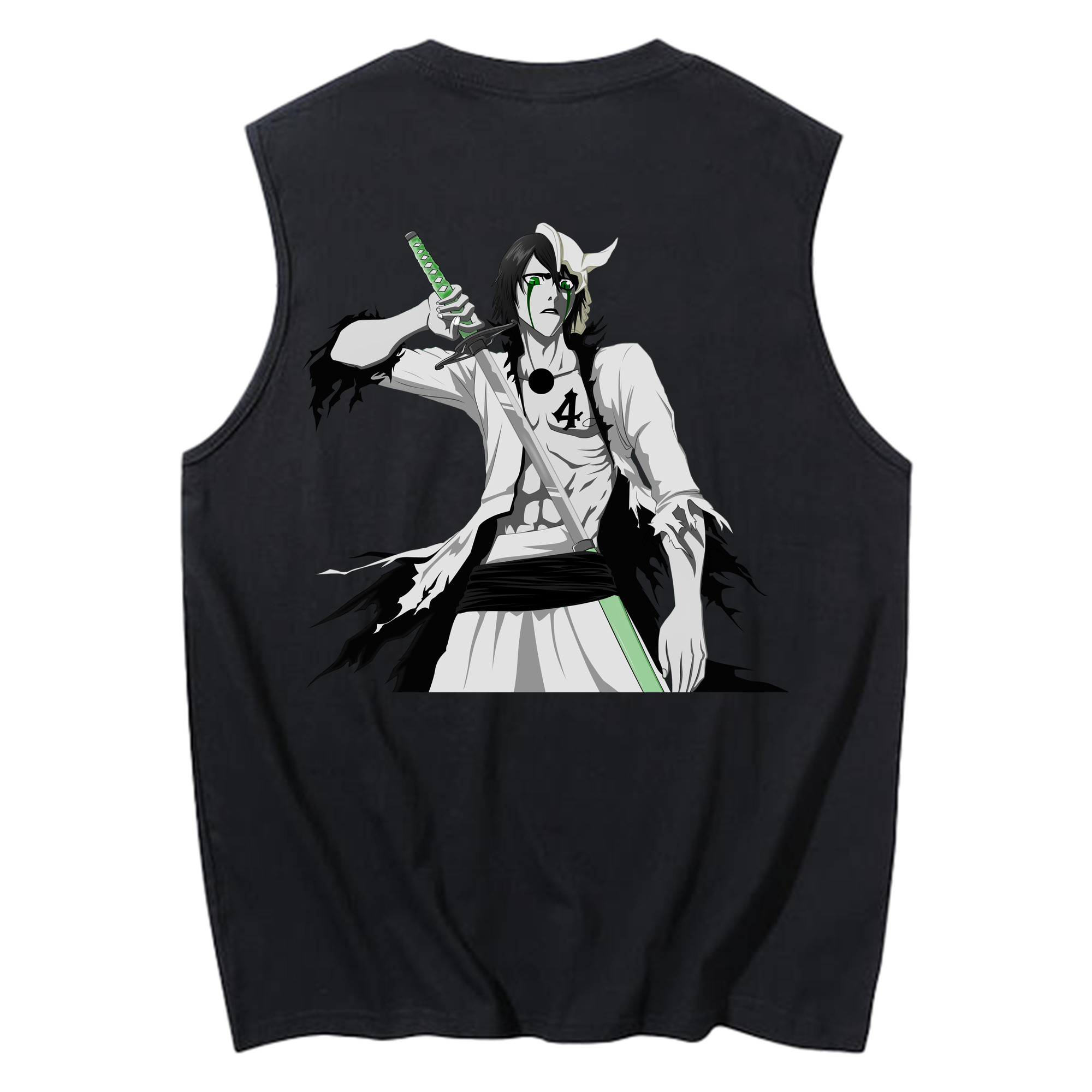（画像用） ブリーチ ウルキオラ·シファー BLEACH Ulquiorra cifer コットン100％タンクトップ（背面プリント）
