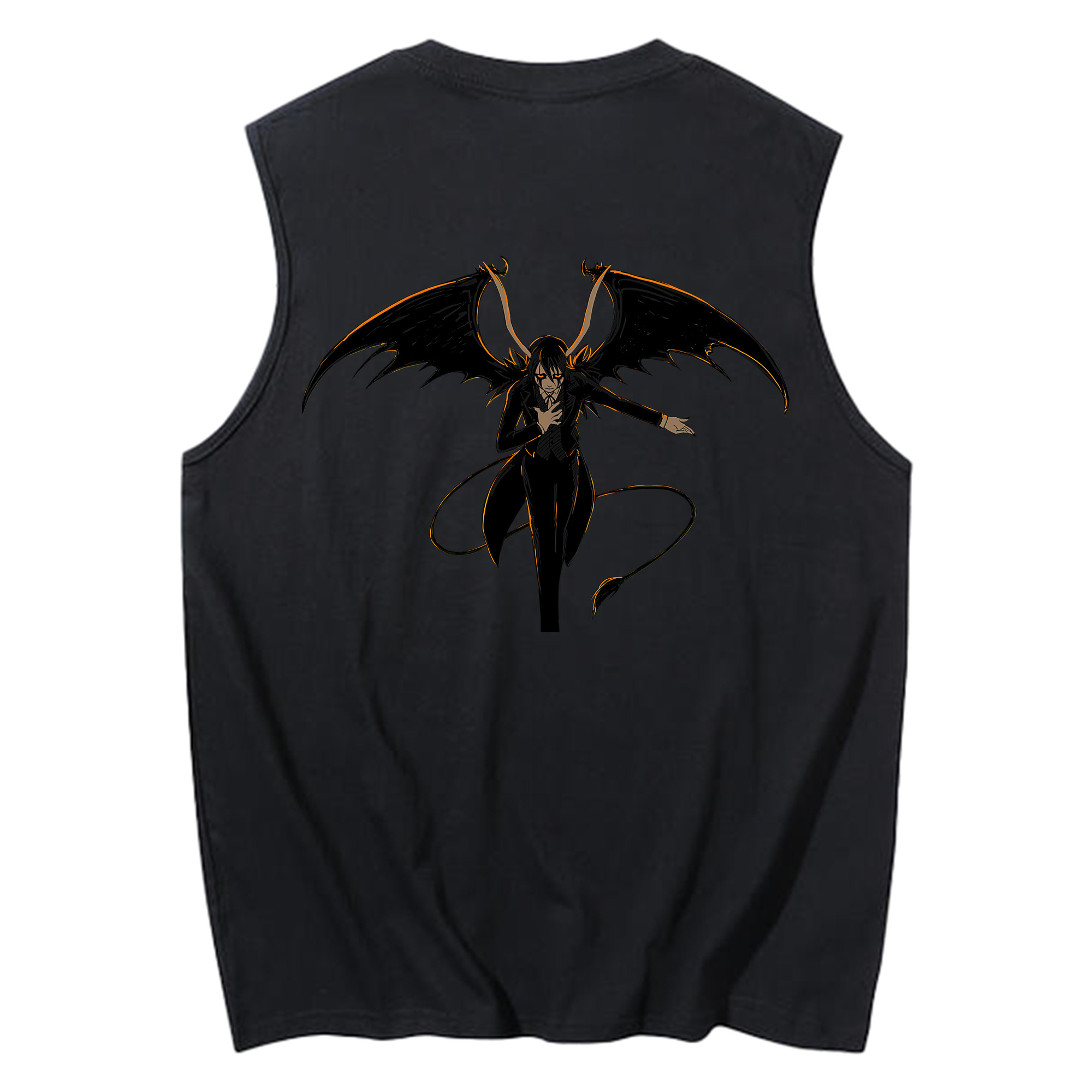 （画像用） ブリーチ ウルキオラ·シファー BLEACH Ulquiorra cifer コットン100％タンクトップ（背面プリント）