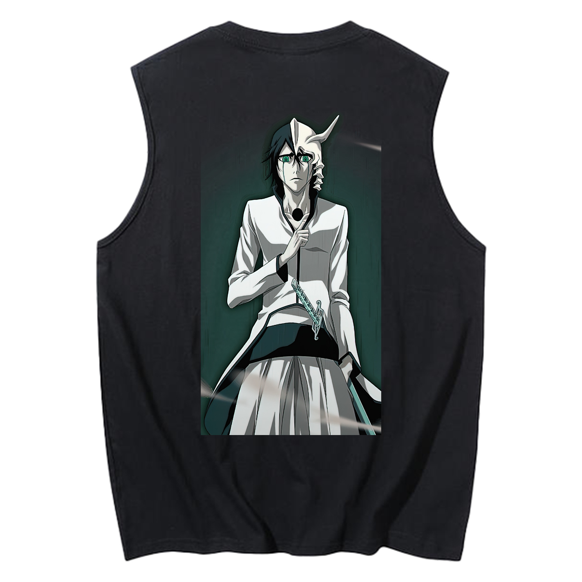 （画像用） ブリーチ ウルキオラ·シファー BLEACH Ulquiorra cifer コットン100％タンクトップ（背面プリント）