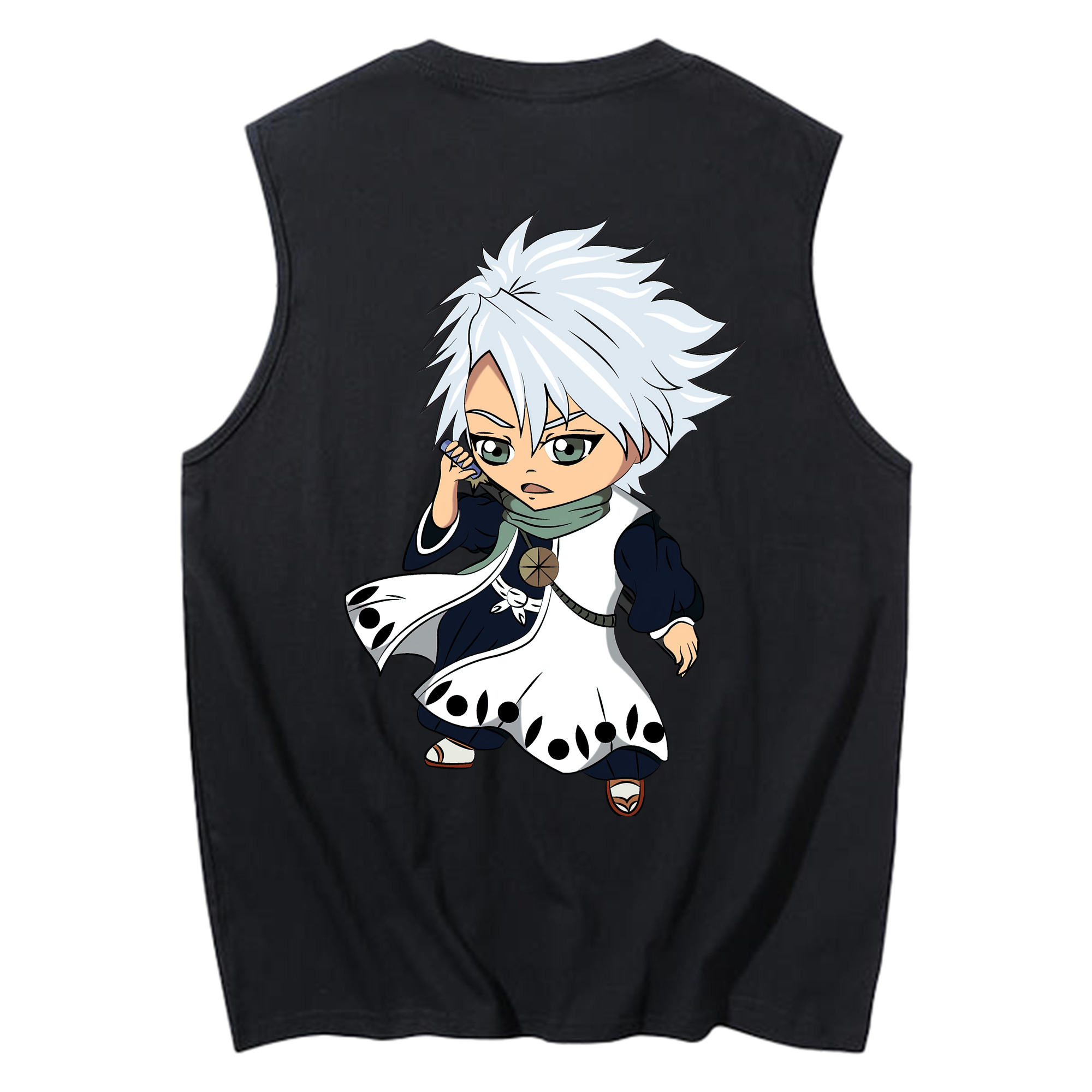（画像用） ブリーチ 日番谷冬獅郎（ひつがや とうしろう） BLEACH Hitsugaya Toushirou コットン100％タンクトップ（背面プリント）