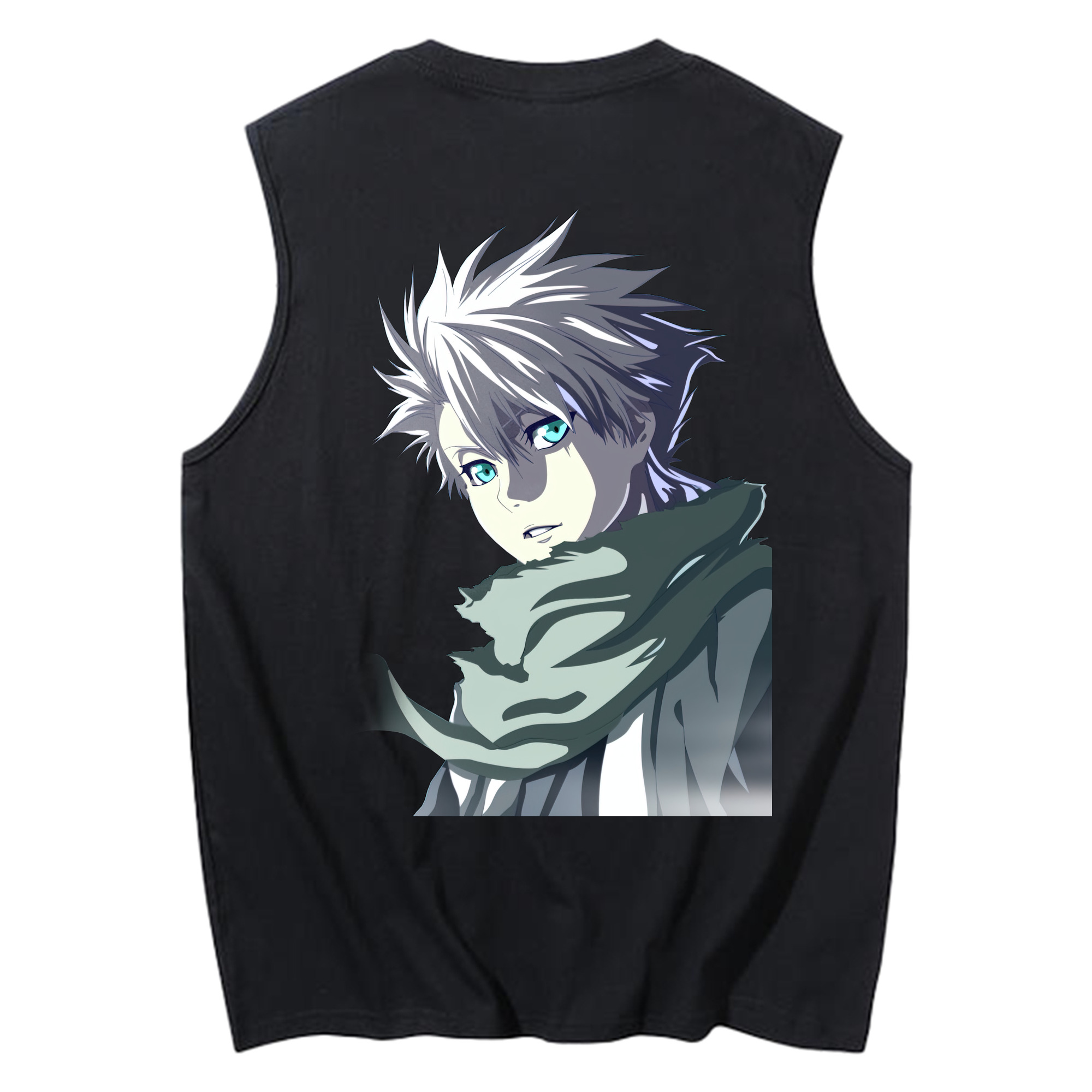 （画像用） ブリーチ 日番谷冬獅郎（ひつがや とうしろう） BLEACH Hitsugaya Toushirou コットン100％タンクトップ（背面プリント）