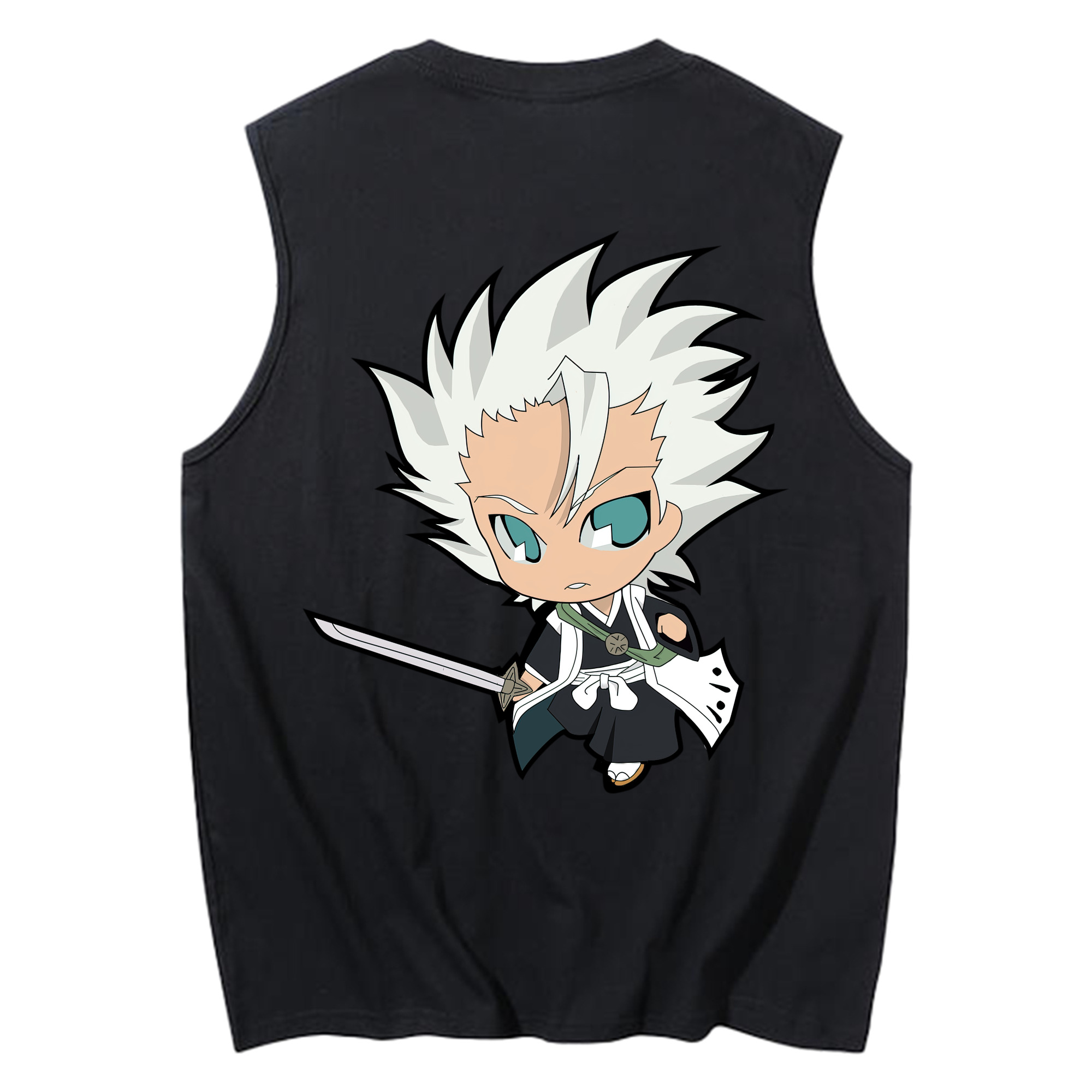 （画像用） ブリーチ 日番谷冬獅郎（ひつがや とうしろう） BLEACH Hitsugaya Toushirou コットン100％タンクトップ（背面プリント）