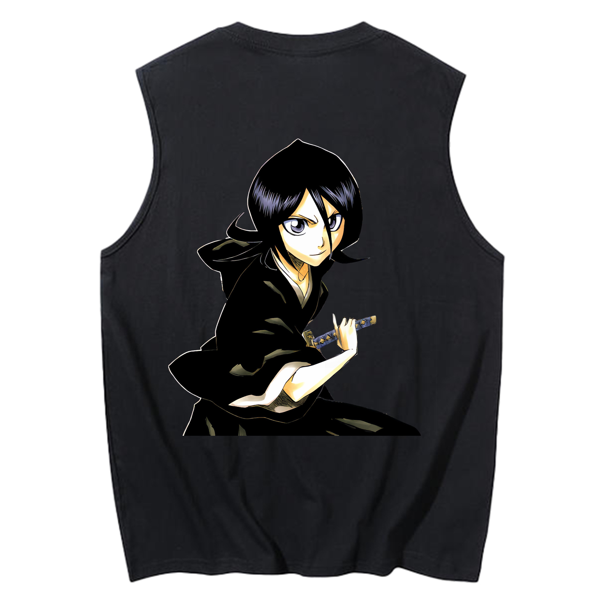 （画像用） ブリーチ 朽木ルキア BLEACH Kuchiki Rukia コットン100％タンクトップ（背面プリント）