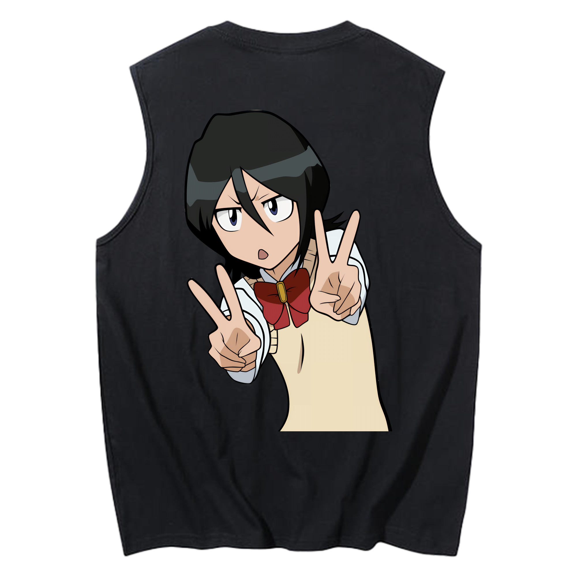 （画像用） ブリーチ 朽木ルキア BLEACH Kuchiki Rukia コットン100％タンクトップ（背面プリント）