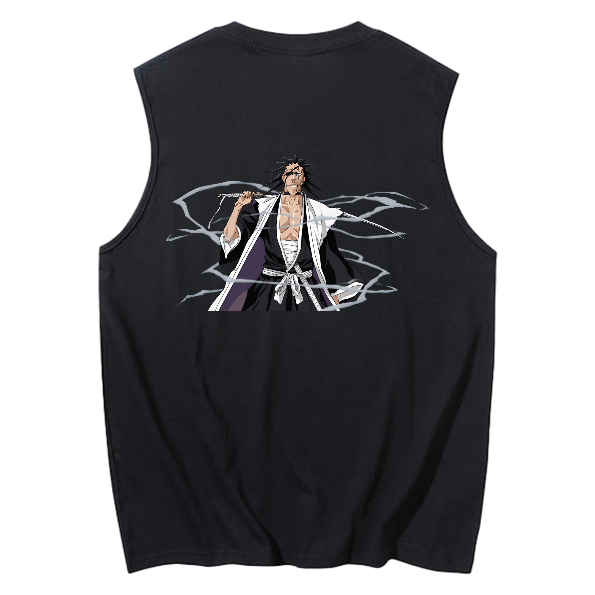 （画像用） ブリーチ ざらき けんぱち BLEACH Zaraki Kenpachi コットン100％タンクトップ（背面プリント）
