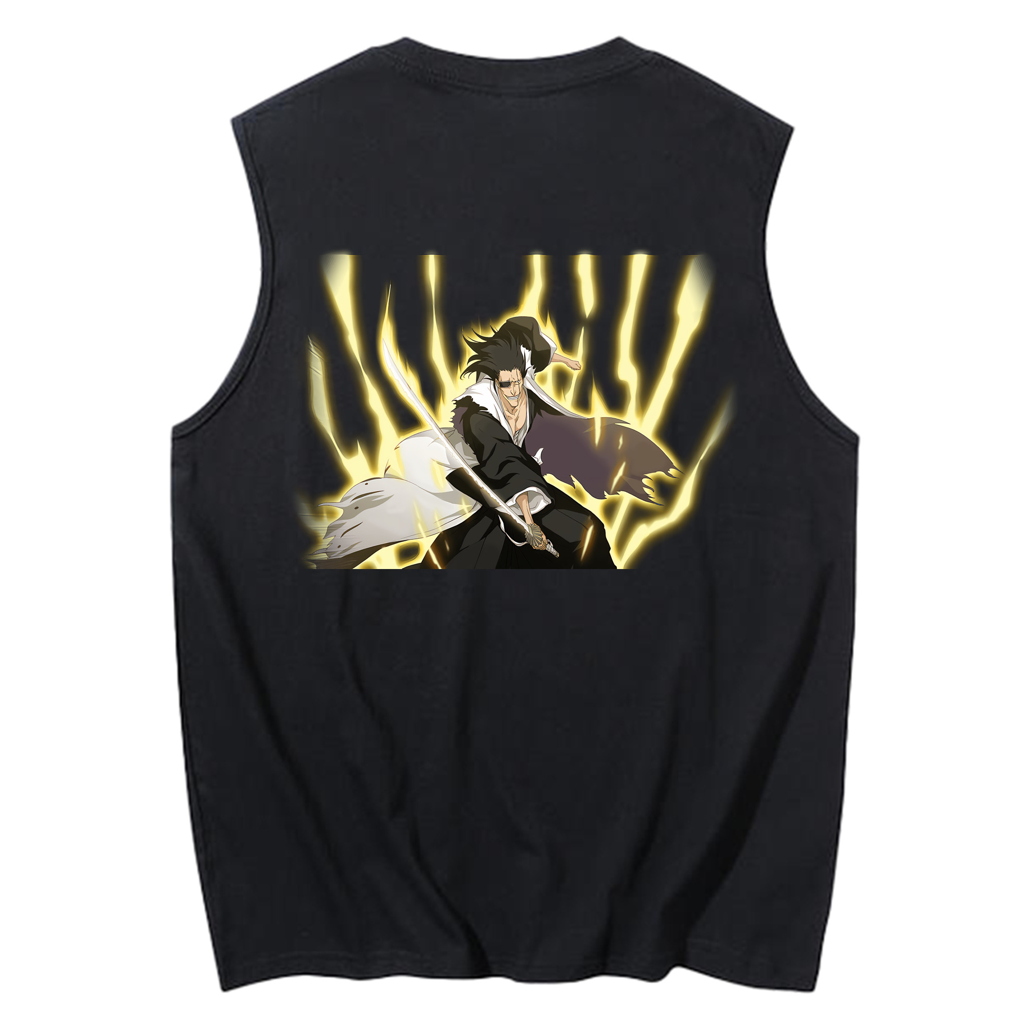 （画像用） ブリーチ ざらき けんぱち BLEACH Zaraki Kenpachi コットン100％タンクトップ（背面プリント）