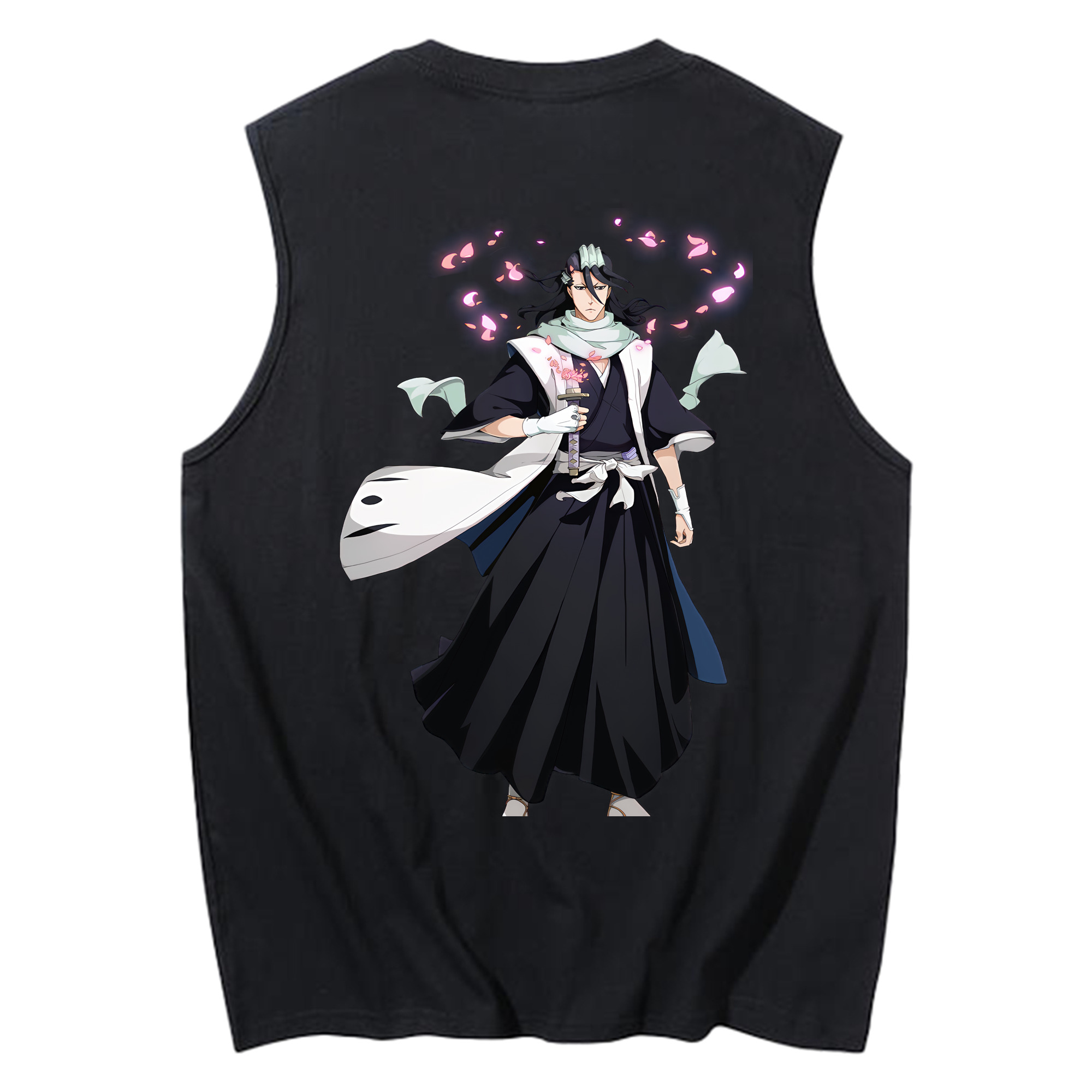 （画像用） ブリーチ くちき びゃくや BLEACH Kuchiki Byakuya コットン100％タンクトップ（背面プリント）