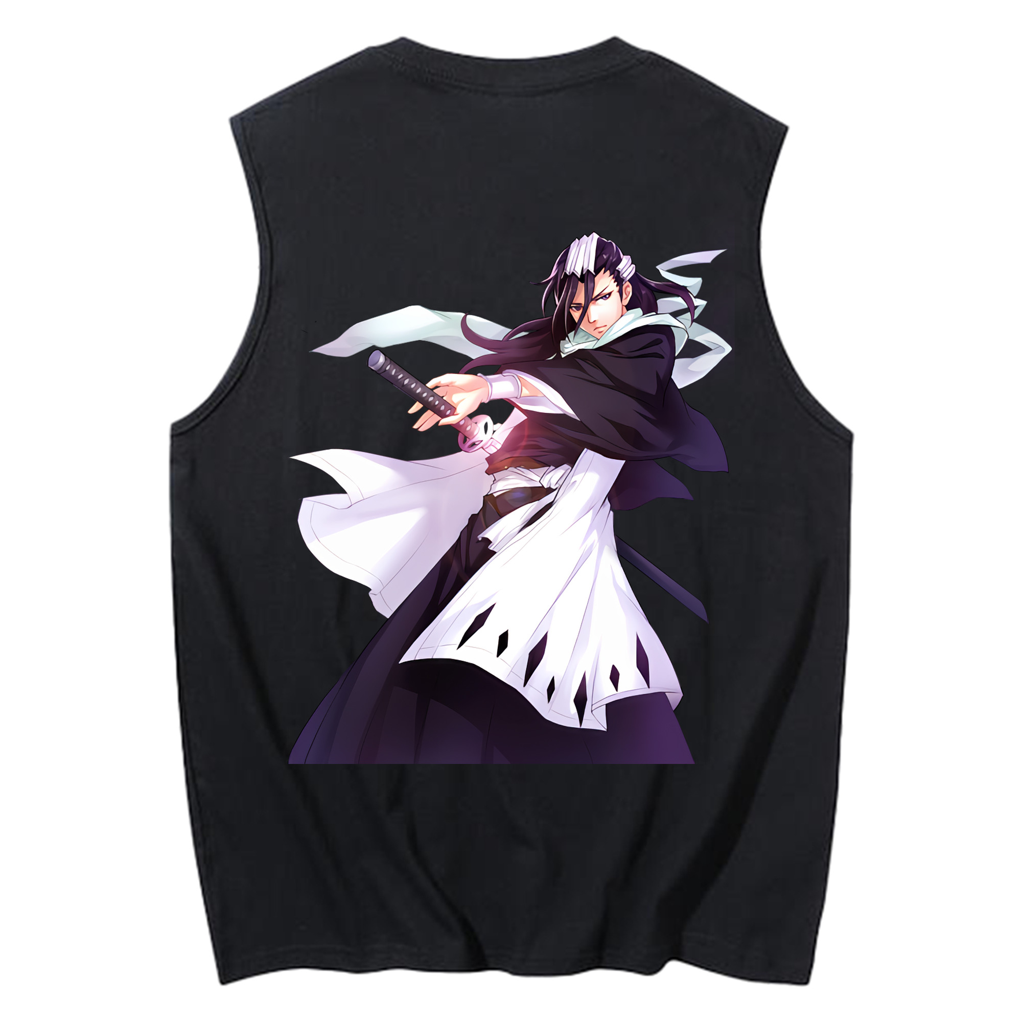 （画像用） ブリーチ くちき びゃくや BLEACH Kuchiki Byakuya コットン100％タンクトップ（背面プリント）